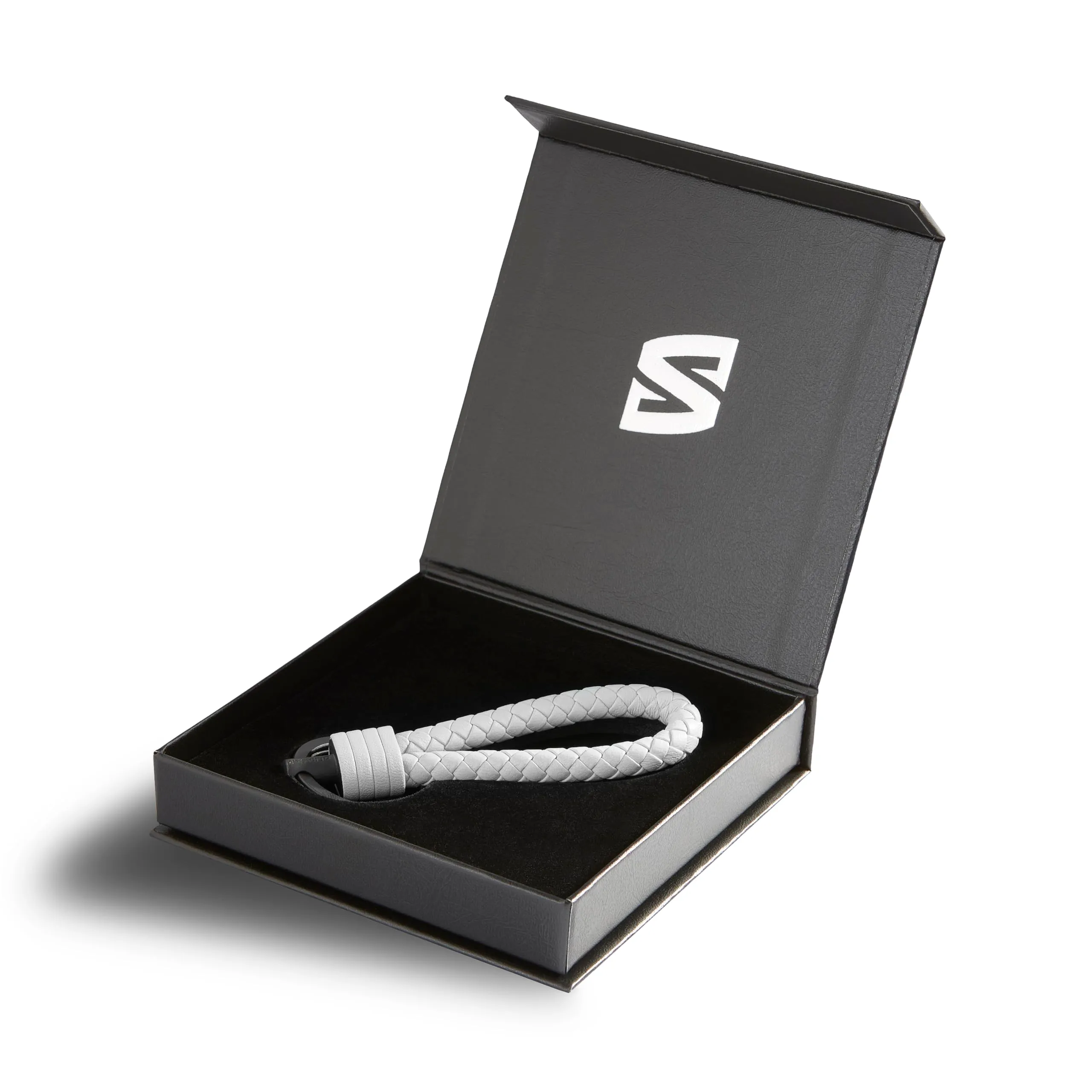 SERASAR Portachiavi Donna Pelle Grigio Auto Moto Bicicletta Regalo - immagine 2