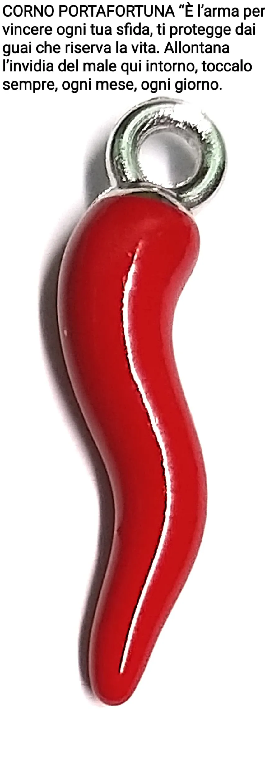 Portachiavi uomo donna in acciaio con pendente portafortuna/corna/zampa/albero della vita/mano di fatima (corno quadrifoglio ciampa di cavallo) - immagine 3