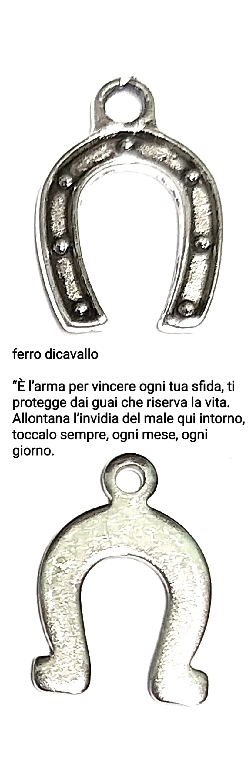 Portachiavi uomo donna in acciaio con pendente portafortuna/corna/zampa/albero della vita/mano di fatima (corno quadrifoglio ciampa di cavallo) - immagine 4