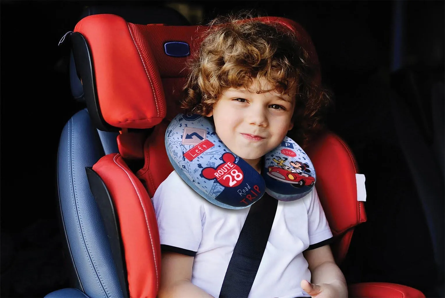 Tataway Cuscino da Viaggio per Bambini con Supporto per Collo per Auto, Aereo e Passeggino (Mickey Mouse) - immagine 3