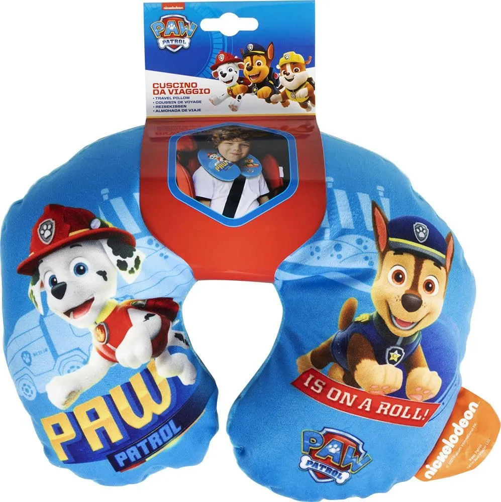 Tataway Cuscino da Viaggio per Bambini con Supporto per Collo per Auto, Aereo e Passeggino (Paw Patrol Boy) - immagine 4
