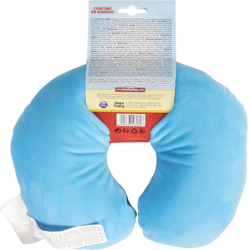 Tataway Cuscino da Viaggio per Bambini con Supporto per Collo per Auto, Aereo e Passeggino (Paw Patrol Boy) - immagine 5