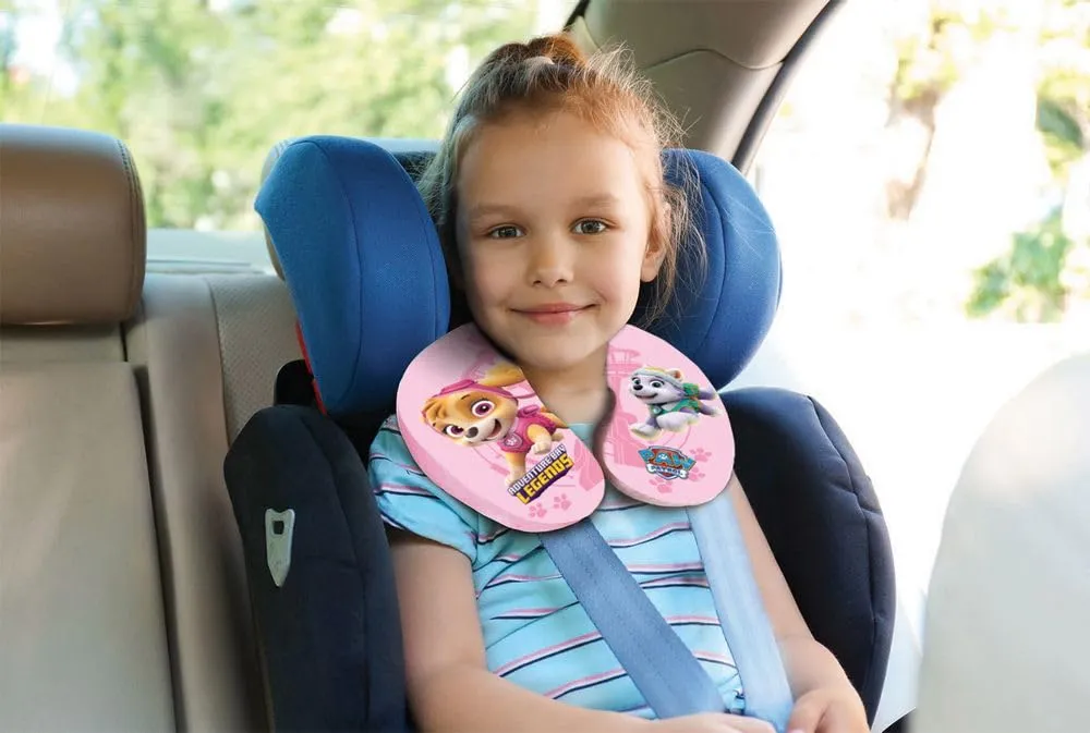 Tataway Cuscino da Viaggio per Bambini con Supporto per Collo per Auto, Aereo e Passeggino (Paw Patrol Girl) - immagine 3