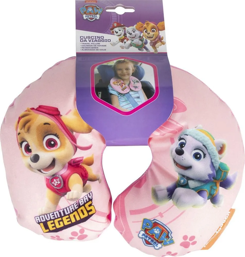 Tataway Cuscino da Viaggio per Bambini con Supporto per Collo per Auto, Aereo e Passeggino (Paw Patrol Girl) - immagine 4