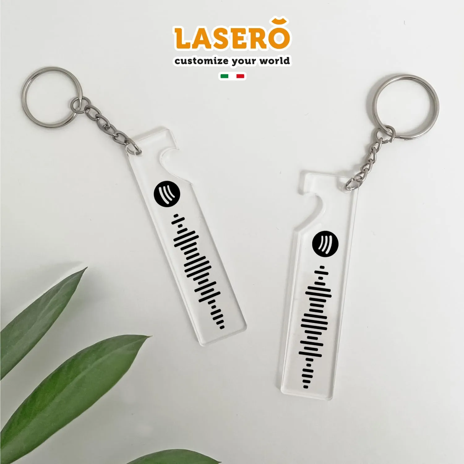 LASERO' Portachiavi Coppia Spotify | Regali per Lui e per Lei - immagine 2