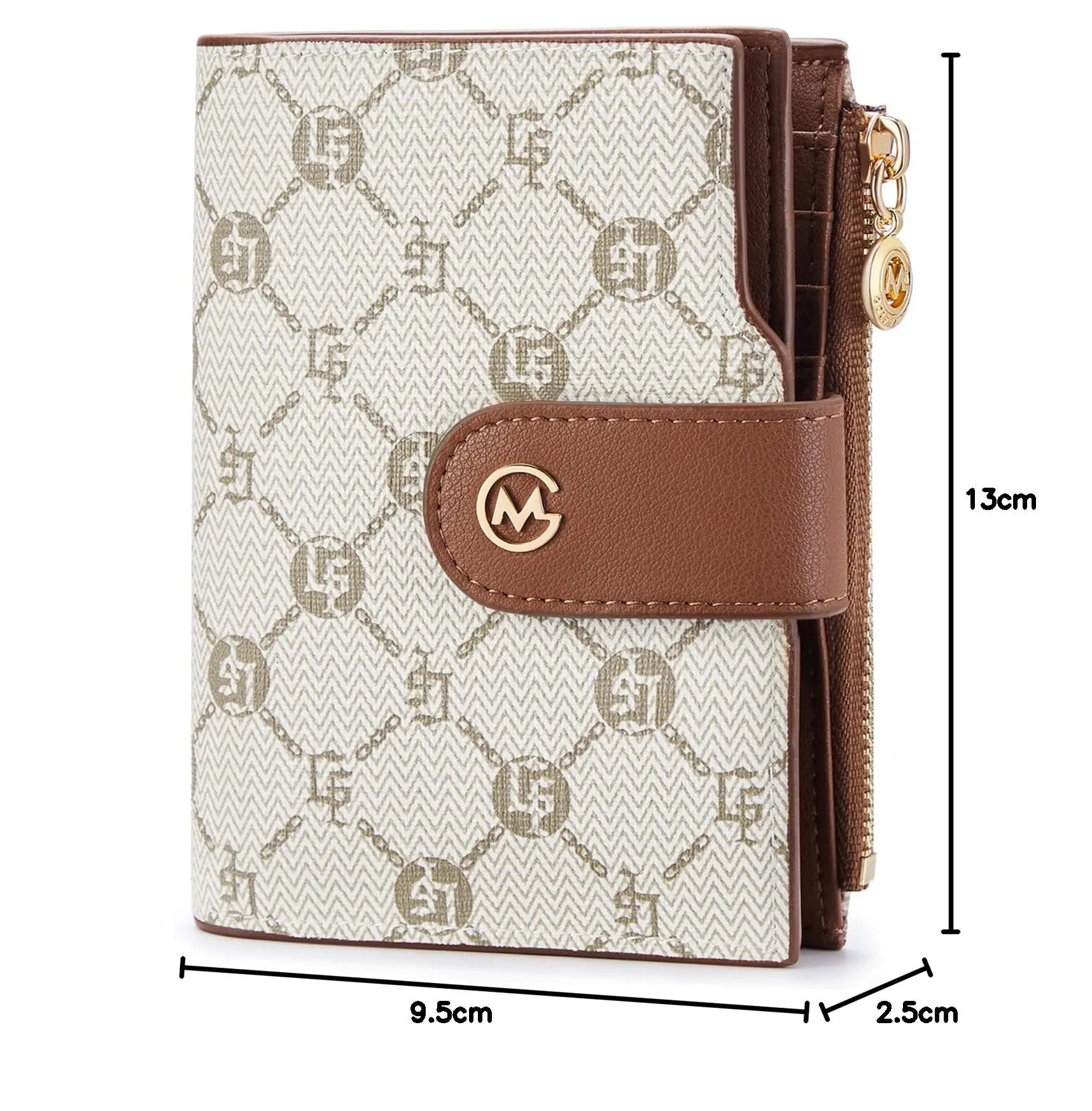 GOLF SUPAGS Portafogli per Donna Porta Carte di Credito in Pelle PVC Organizzatore Multi-Carta di Grande Capacità Portamonete Piccolo con Tasca con Cerniera Bifold - immagine 7
