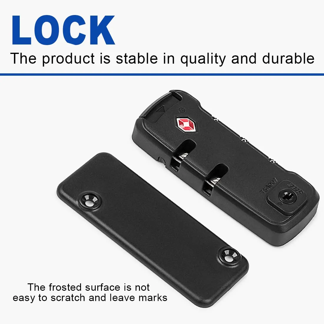 Reccisokz lucchetto a combinazione TSA a 2 pezzi, resistente con combinazione a 3 cifre, per la sicurezza del bagaglio da viaggio - immagine 4