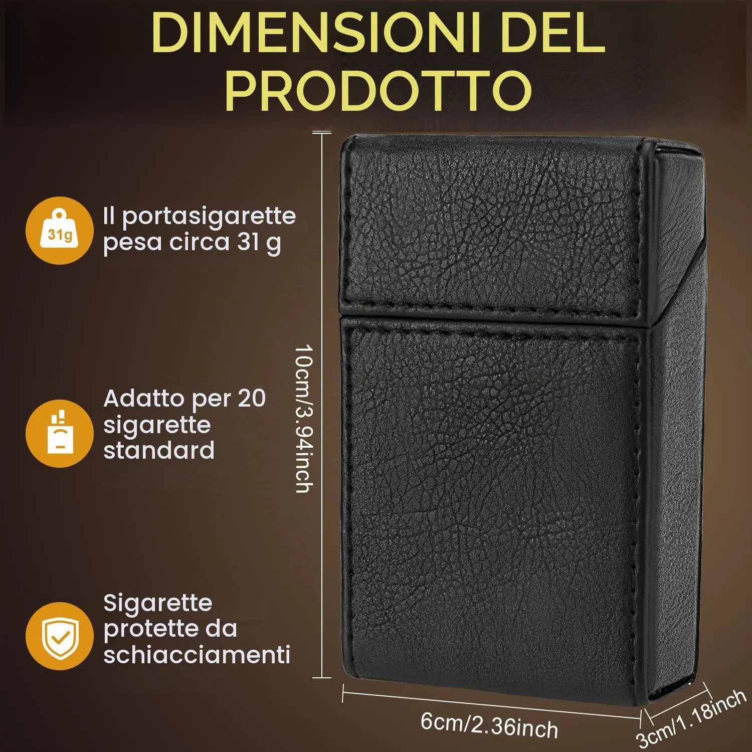 KOMUNJ Scatola per sigarette in silicone, portafoglio con una borsa più leggera, adatta per una scatola di sigarette di dimensioni standard, per uomini e donne per uomini e donne (nero) - immagine 4