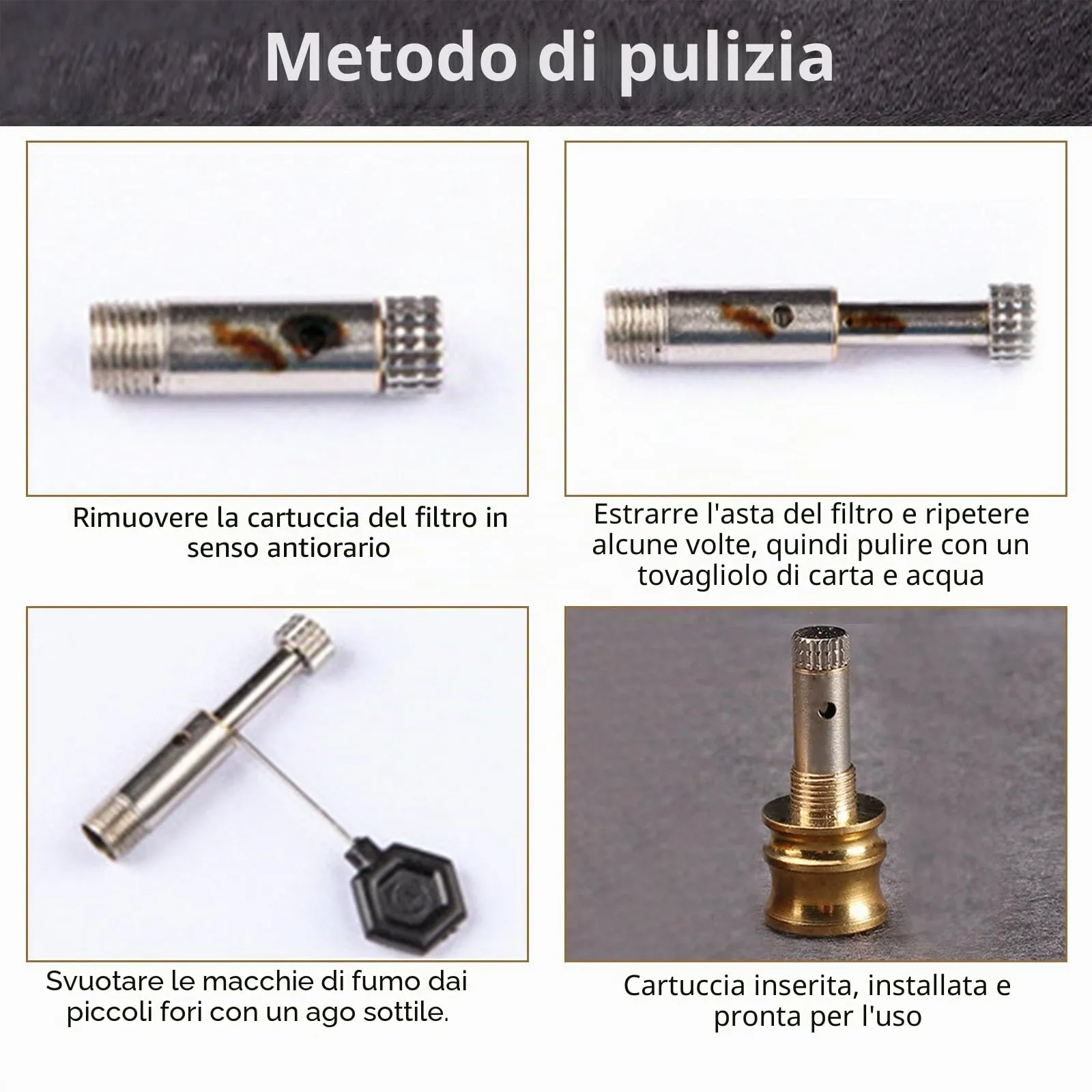 Bocchino per Sigaretta in Legno con Filtro, da Donna e Uomo - immagine 5