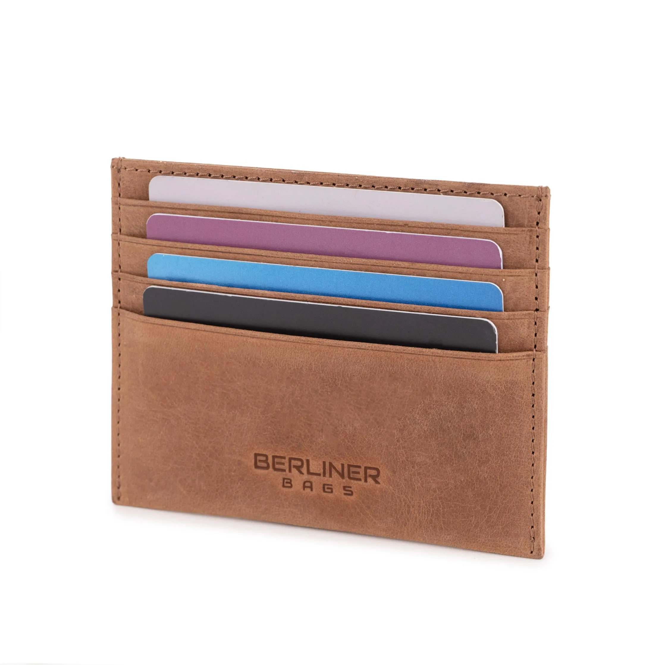 Berliner Bags Portacarte Uomo Slim Sottile in Vera Pelle con RFID e 8 Carte - immagine 5