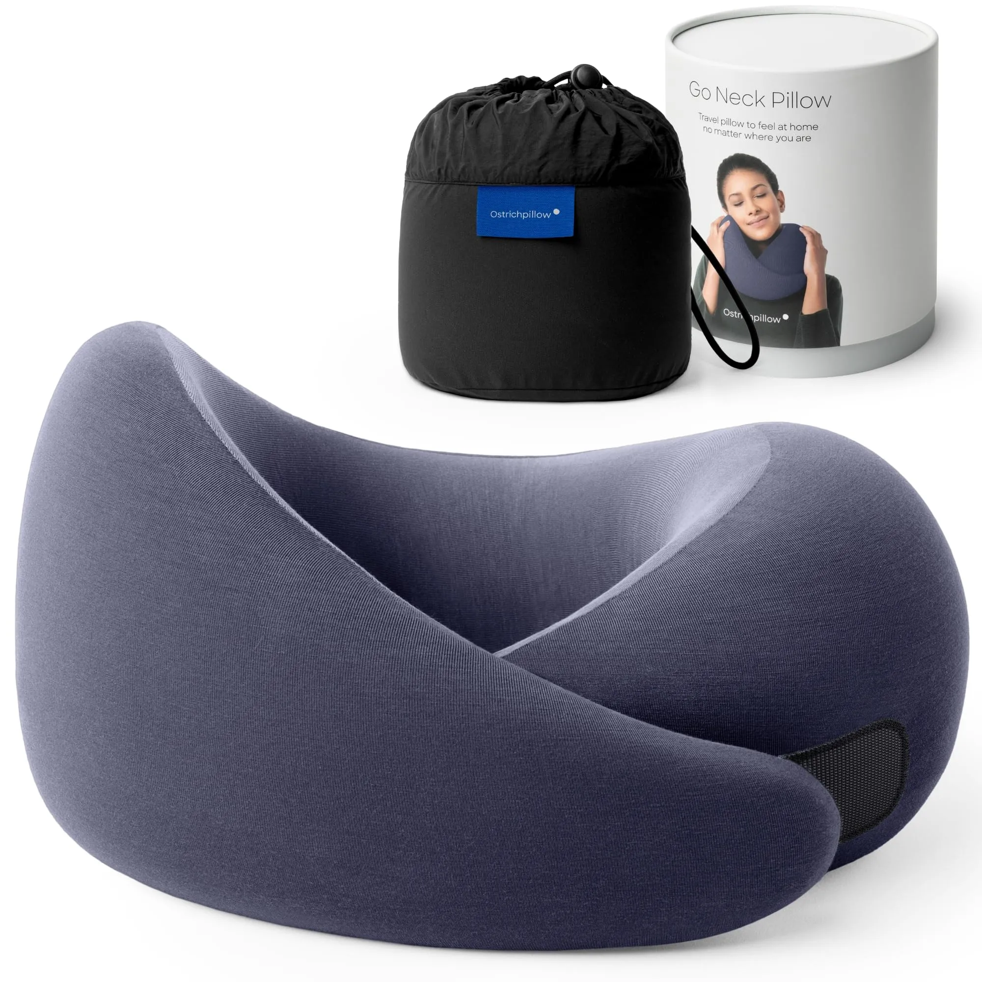 Ostrichpillow GO Travel Pillow, 360° Premium Memory Foam Support, Patented - immagine 1
