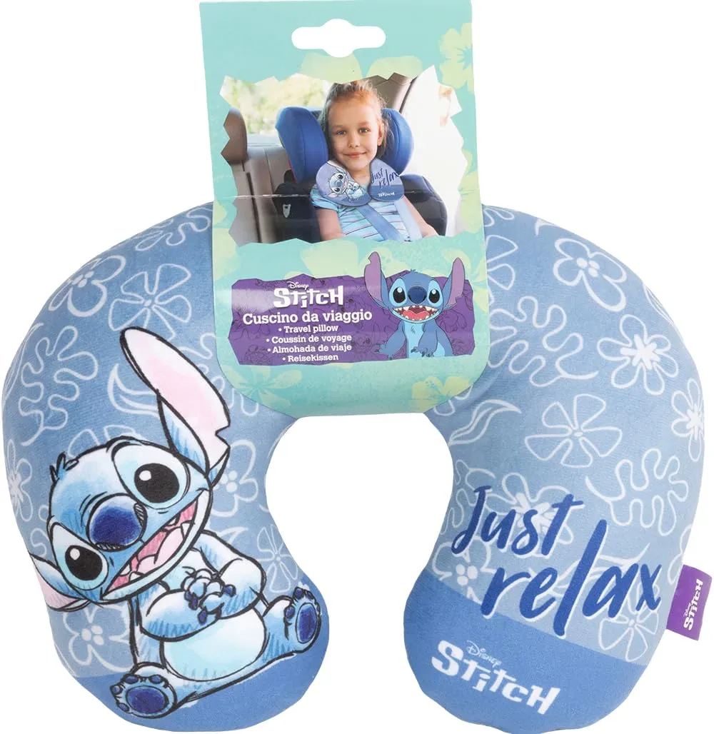 Tataway Cuscino da Viaggio per Bambini con Supporto per Collo per Auto, Aereo e Passeggino (Stitch) - immagine 4