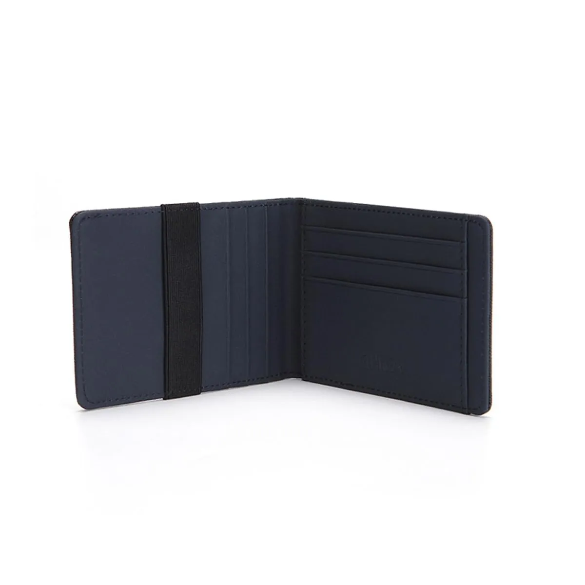 RisePlus FermaSoldi,Porta Carte Credito da Uomo Donna,in Pelle Alta Qualità con Protezione RFID,Portafoglio Slim Bifold(Blu) - immagine 3
