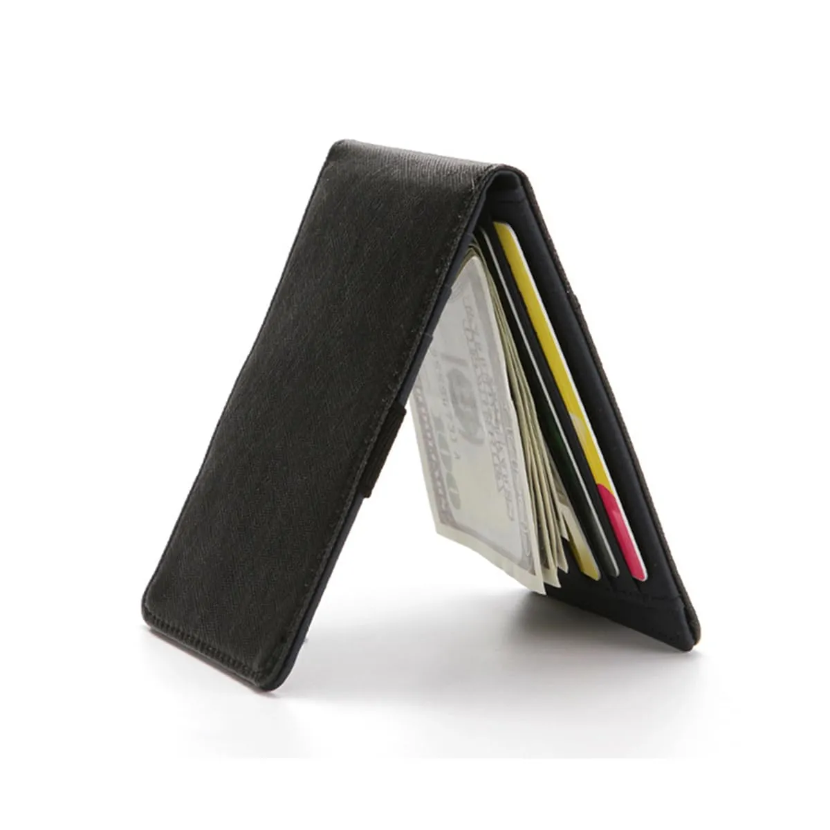 RisePlus FermaSoldi,Porta Carte Credito da Uomo Donna,in Pelle Alta Qualità con Protezione RFID,Portafoglio Slim Bifold(Blu) - immagine 8