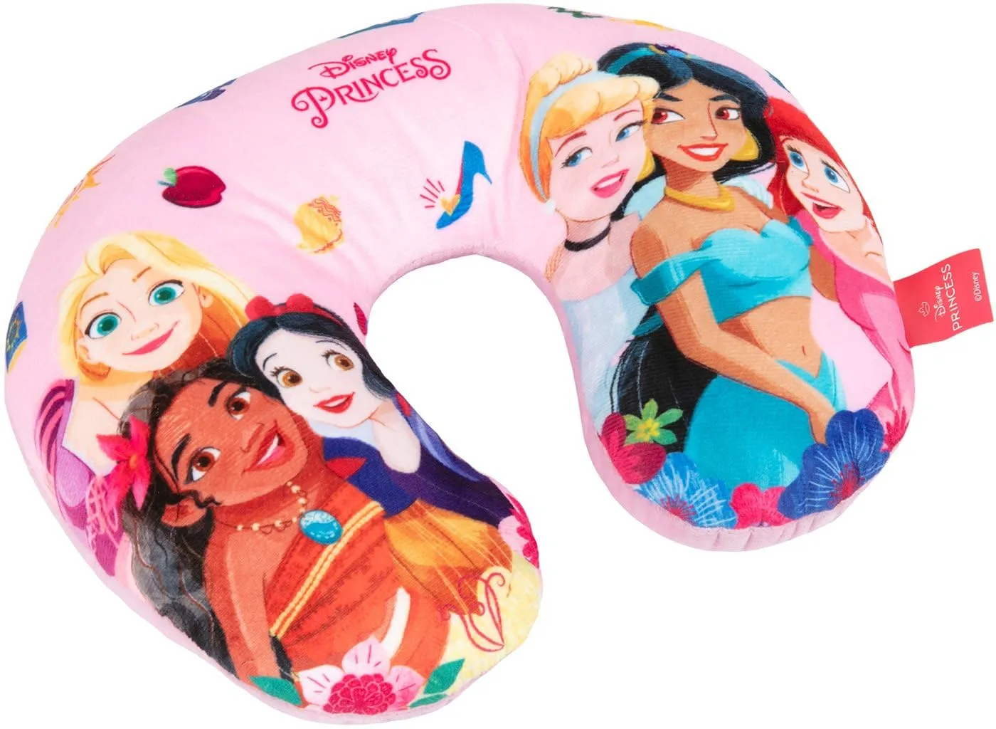 Tataway Cuscino da Viaggio per Bambini con Supporto per Collo per Auto, Aereo e Passeggino (Principesse) - immagine 3