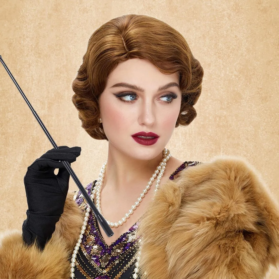 AFCJLTO Bocchino per Sigaretta, Bocchino Allungabile per Sigaretta, Portasigarette Lungo, Portasigarette lungo alla Audrey Hepburn, accessori per feste e cosplay(Nero) - immagine 3