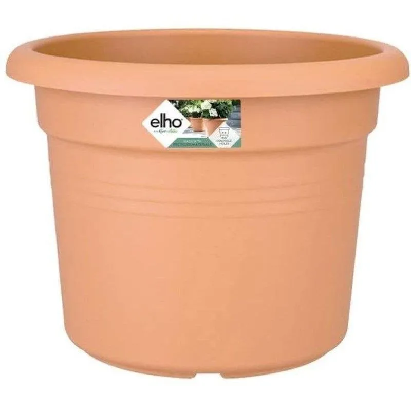 Vaso Elho Green Basics 45 cm Mild Terra Plastica Riciclata Drainage Impilabile - immagine 1