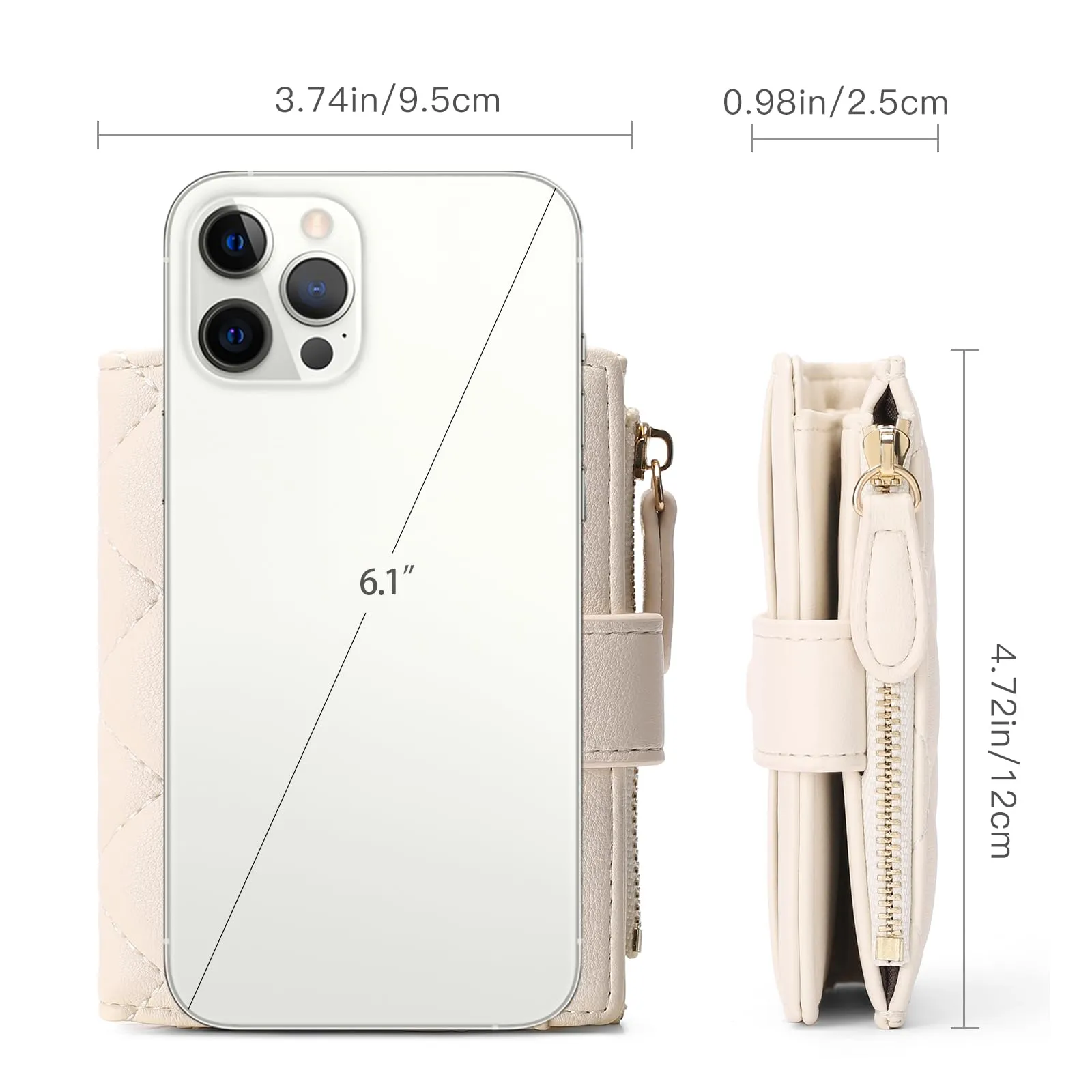 GAEKEAO Portafoglio Donna Slim, Portafogli Donna Piccolo con Protezione RFID, Portacarte Piccolo con ZIP, Porta Carte di Credito, con Tasca Portamonete e Contanti Borsellino Regalo Donne - immagine 4