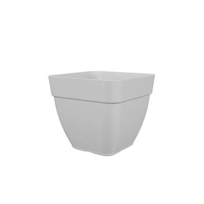 Vaso Quadrato Artevasi Capri Campana Bianco 37x37 cm Resistente Gelo Esterno Drenaggio - immagine 1