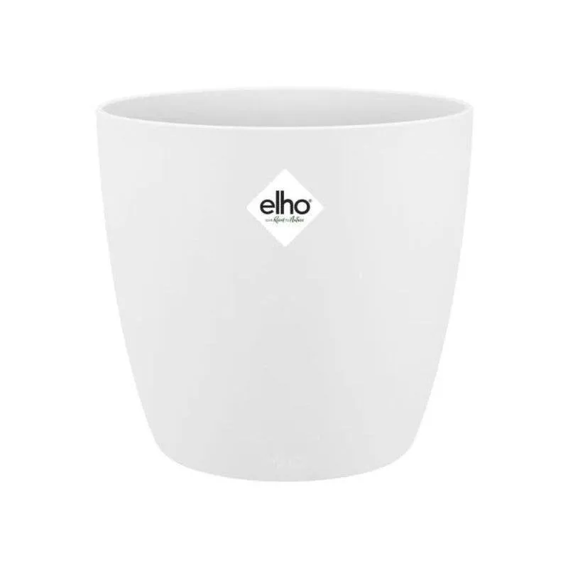 Vaso Elho Brussels Round 25 cm Bianco PP 8,7 L Finitura Mate Anti-UV - immagine 1