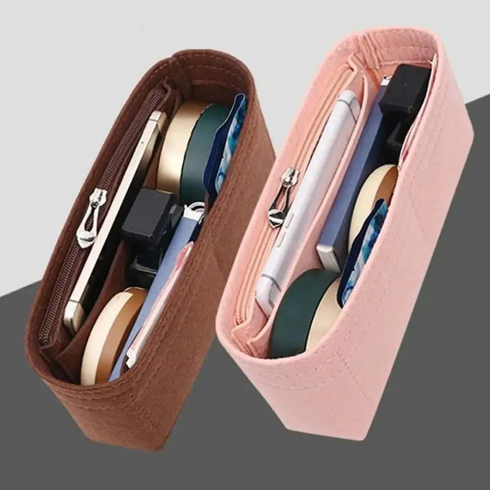 LIUXIN 1 pz. Organizer per Borsa Multitasche per Baguette, Borsa Interna, Fodera in Feltro, Organizer per Borsa, Borse per Cosmetici. - immagine 5
