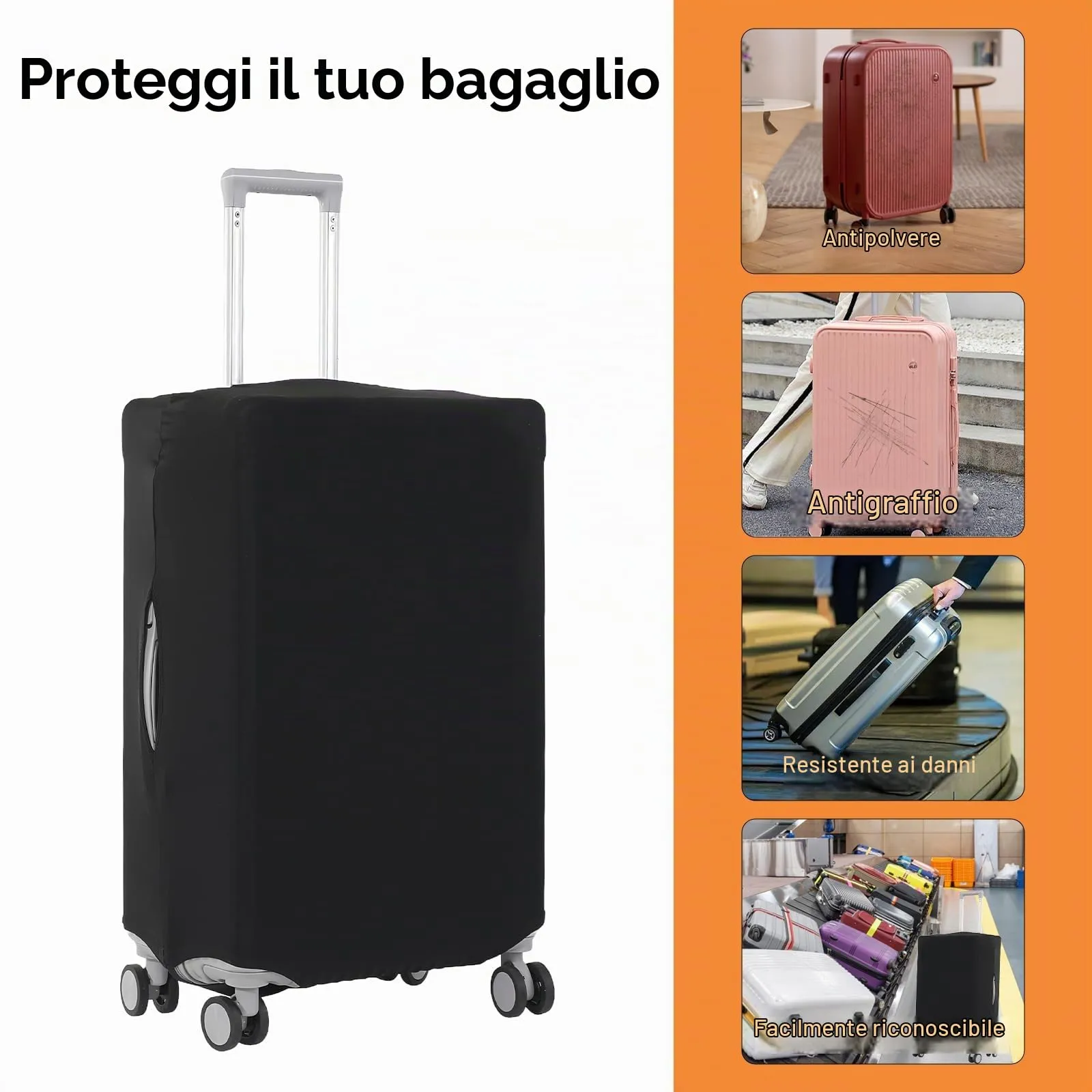 Copri Valigia Grande, Coprivaligia Grande, Copertura Valigia, Copri Trolley - immagine 6