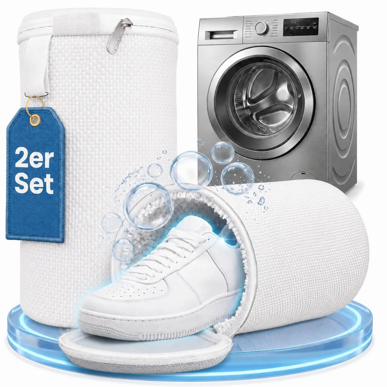 Washmate® Borsa per lavaggio scarpe in lavatrice 32x19 cm per sneaker e scarpe - immagine 1