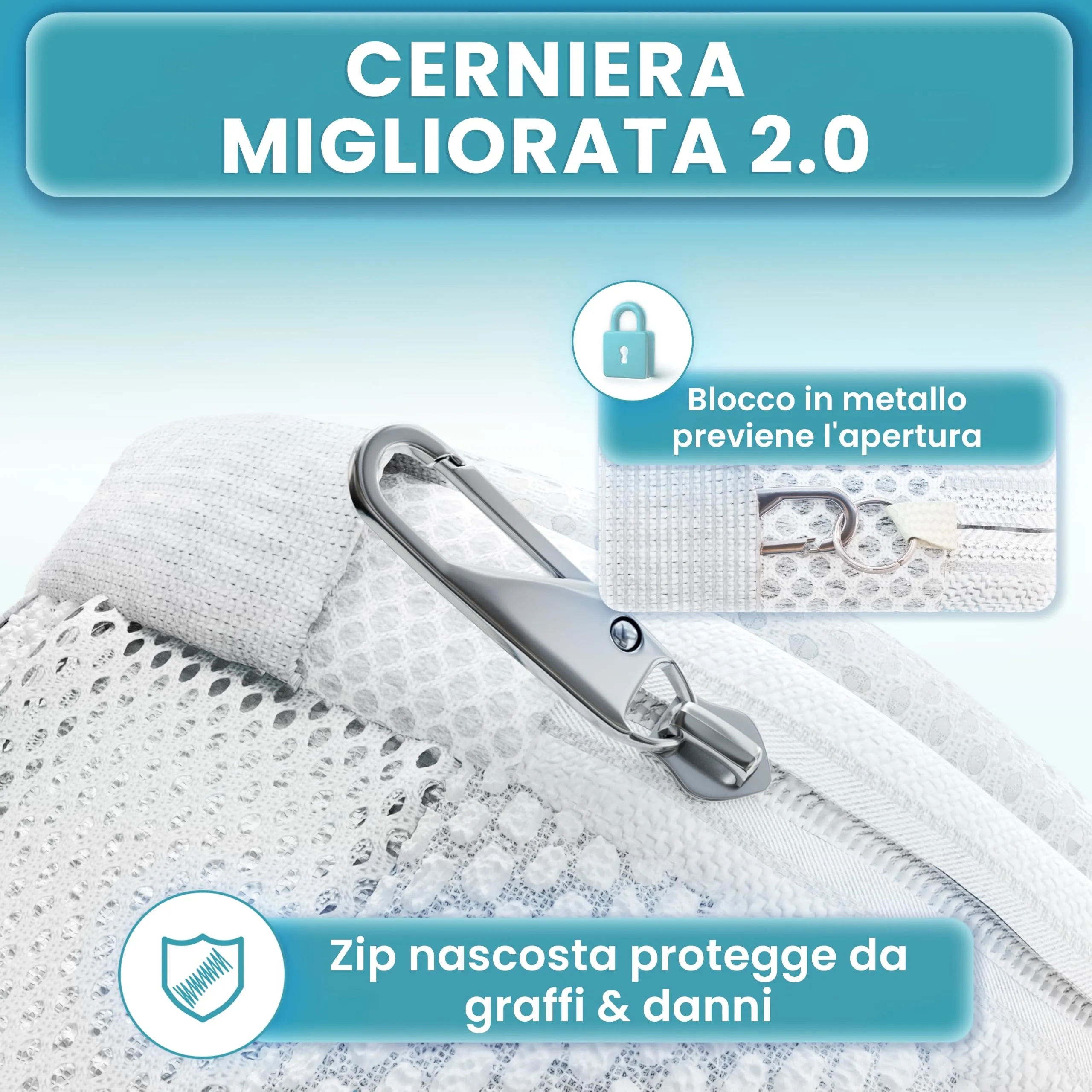 Washmate® Borsa per lavaggio scarpe in lavatrice 32x19 cm per sneaker e scarpe - immagine 4