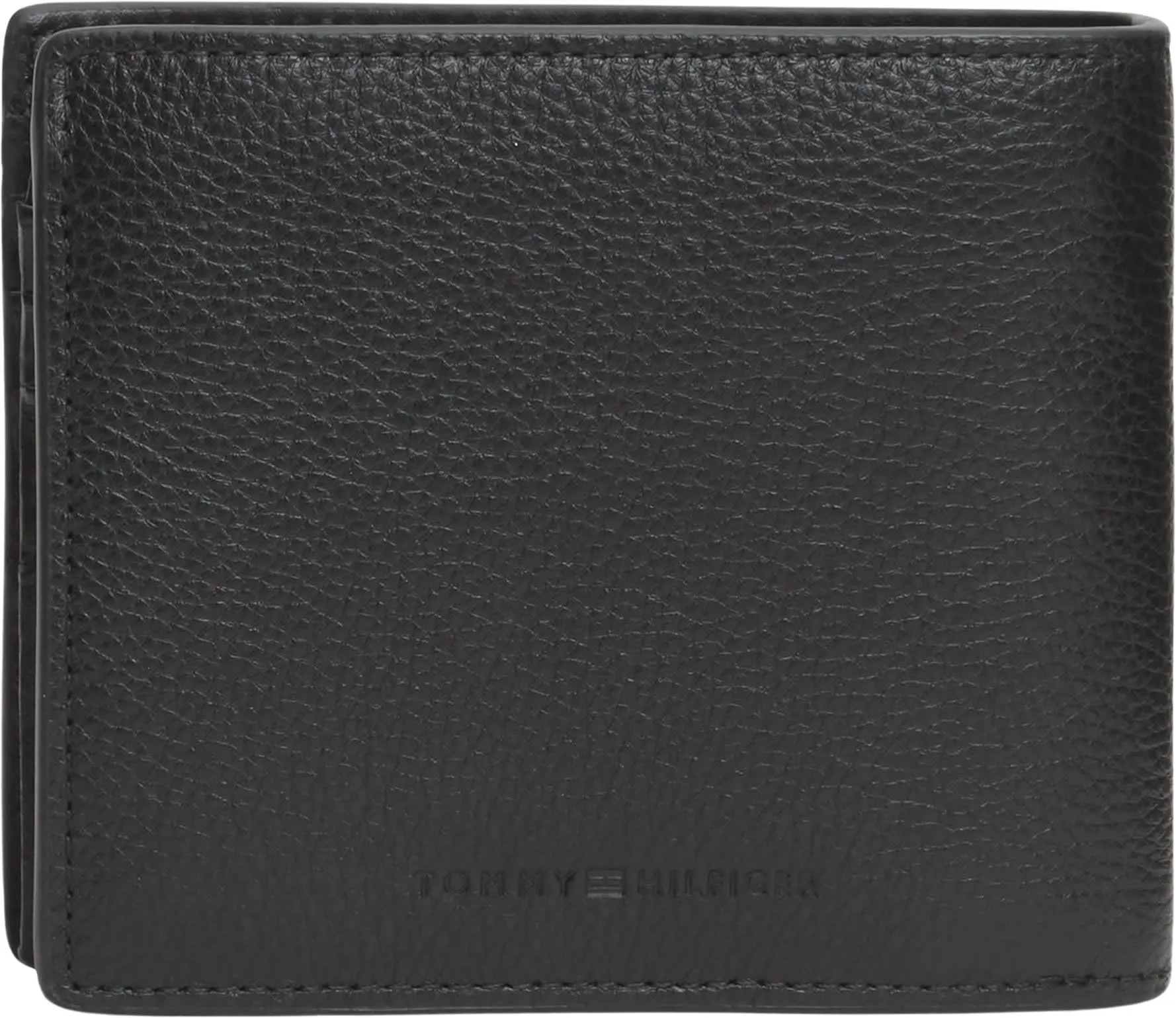 Tommy Hilfiger Uomo Borsello Central Flap And Coin in Pelle, Nero (Black), Taglia Unica - immagine 3