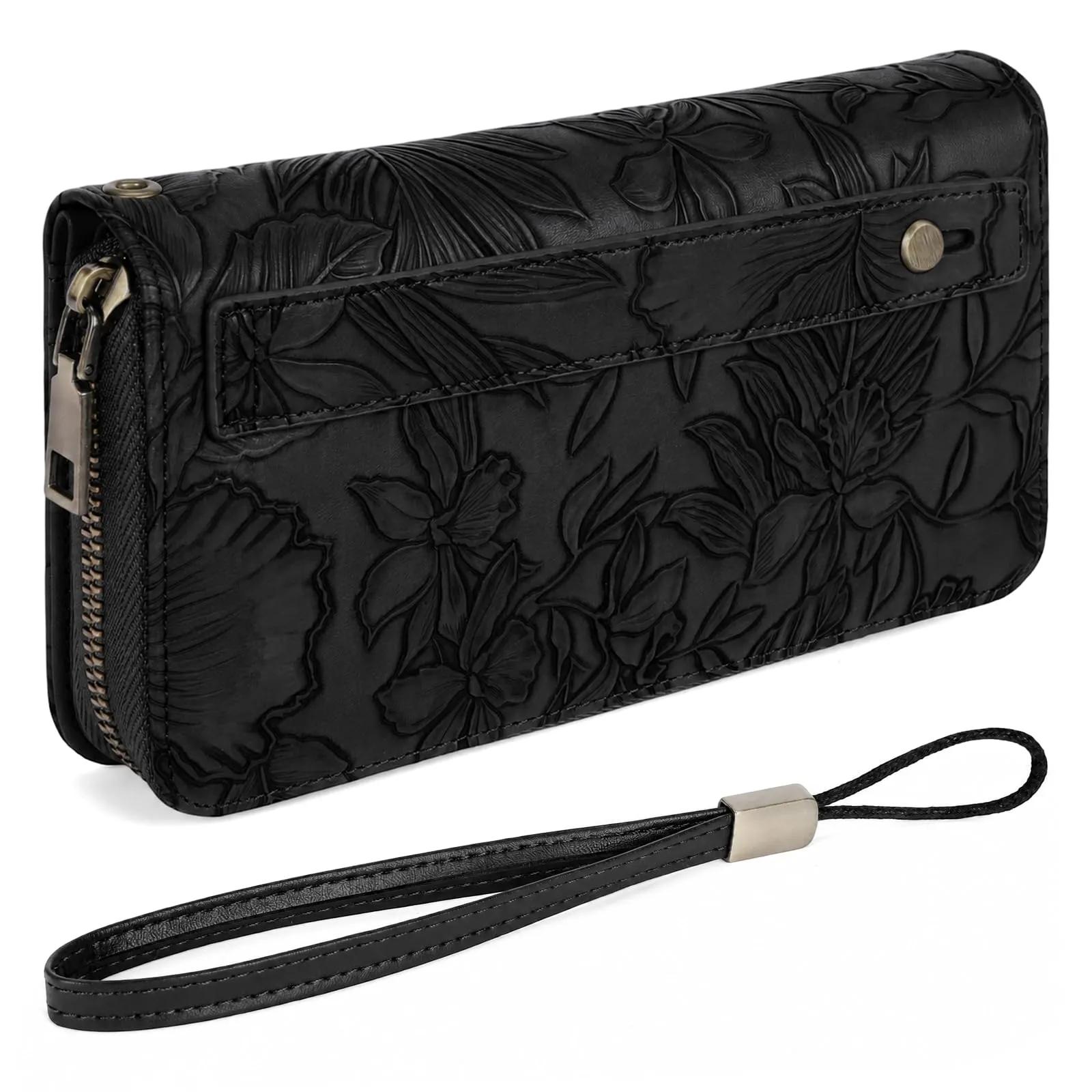 SENDEFN Portafoglio Donna Grande Capacità, Elegante Portamonete Donna Lungo, Porta Tessere Blocco RFID con Cerniera e Multi Card Slots Adatto per Cellulare - immagine 1