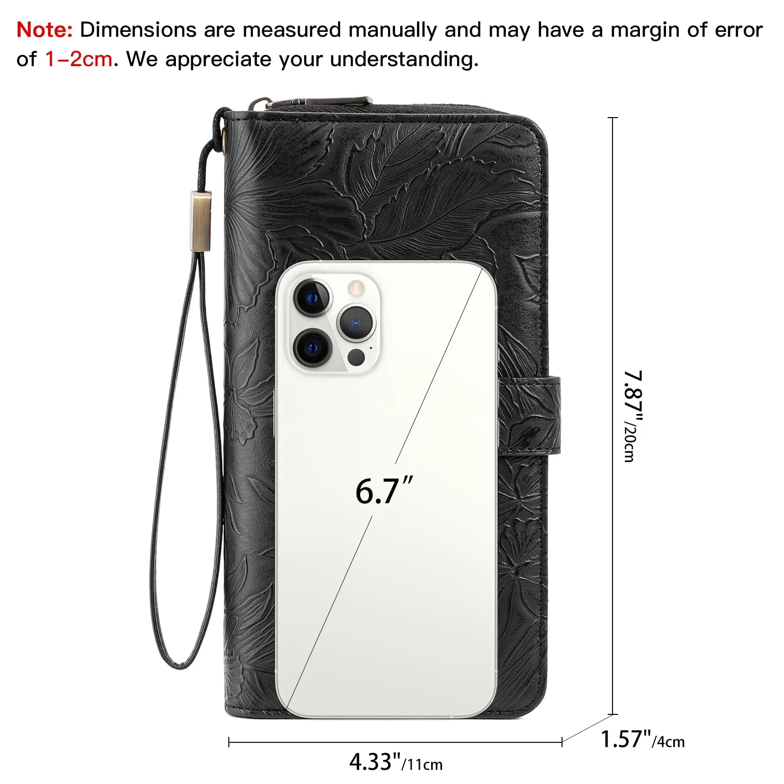 SENDEFN Portafoglio Donna Grande Capacità, Elegante Portamonete Donna Lungo, Porta Tessere Blocco RFID con Cerniera e Multi Card Slots Adatto per Cellulare - immagine 3