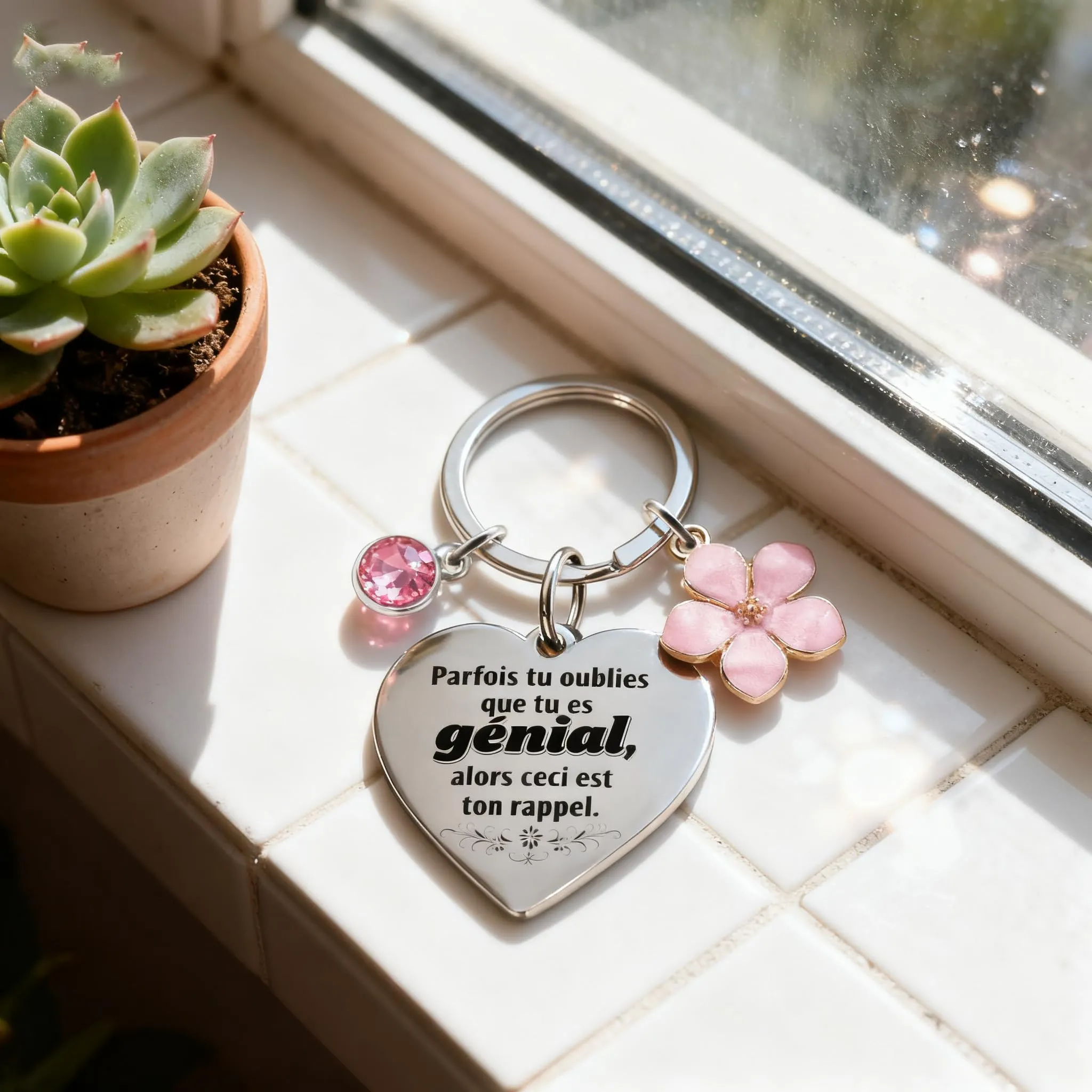 Regalo per le donna, portachiavi da donne, regalo di ringraziamento per Natale, compleanno, per fidanzata, moglie, migliore amica, colleghi, regalo di Natale segreto di Babbo Natale (Français) - immagine 5