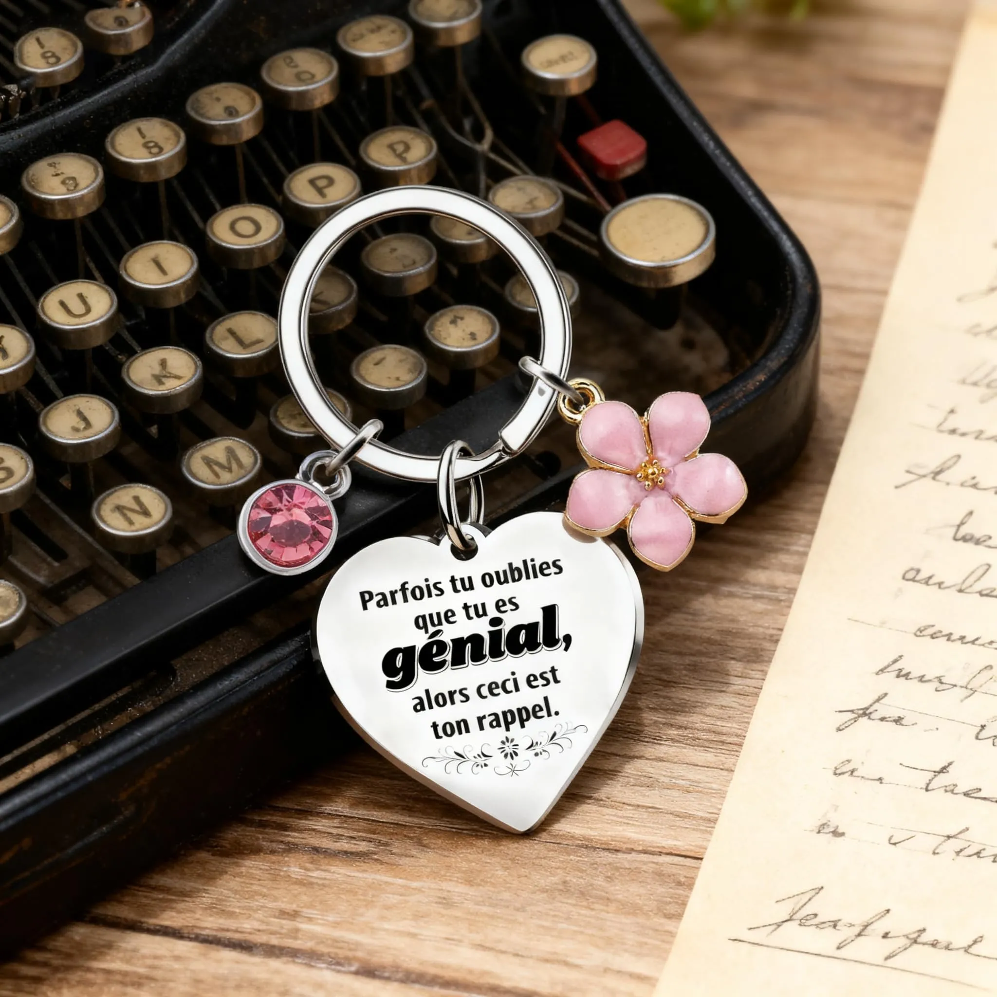 Regalo per le donna, portachiavi da donne, regalo di ringraziamento per Natale, compleanno, per fidanzata, moglie, migliore amica, colleghi, regalo di Natale segreto di Babbo Natale (Français) - immagine 6