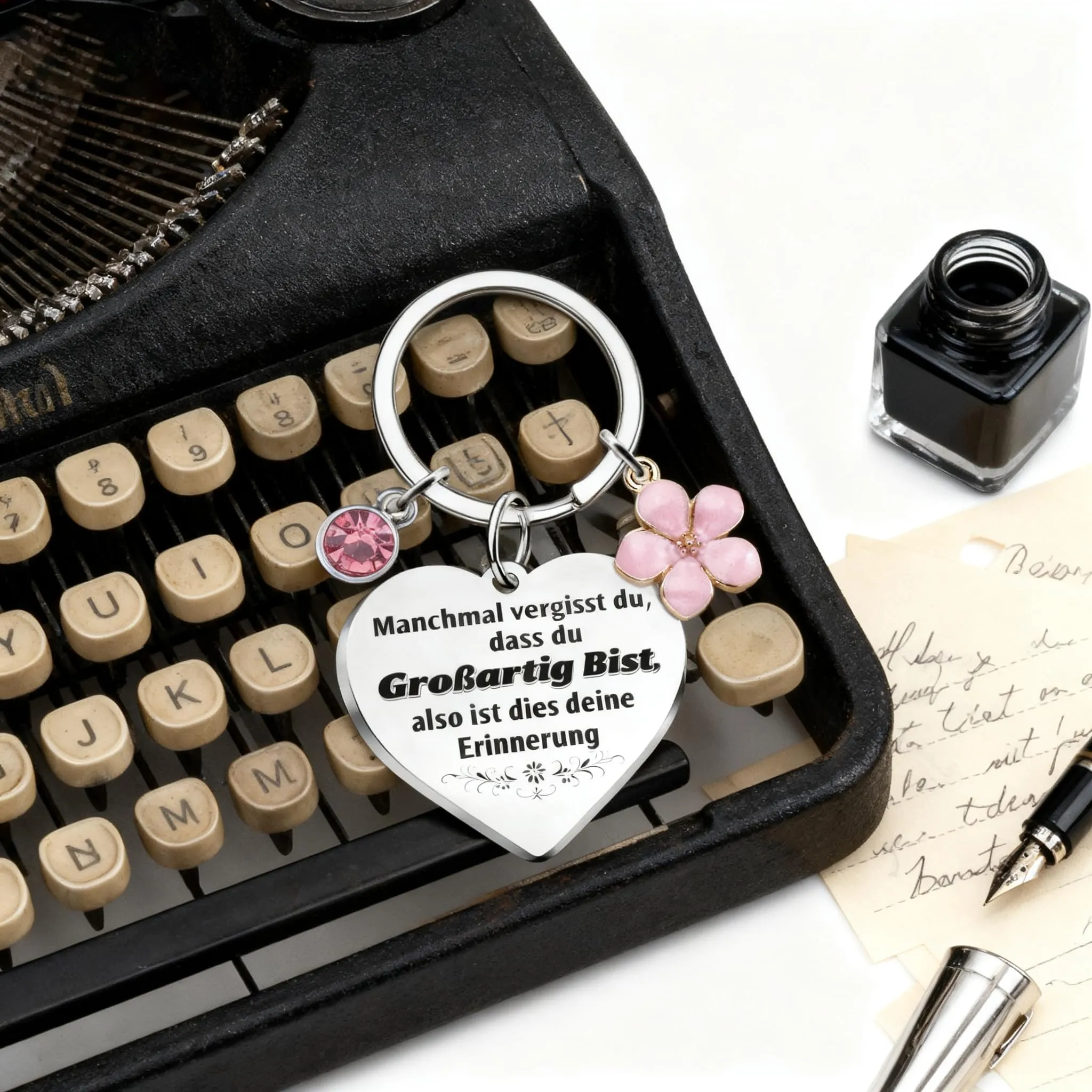 ChunRun Regalo per le donna, portachiavi da donne, regalo di ringraziamento per Natale, compleanno, per fidanzata, moglie, migliore amica, colleghi, regalo di Natale segreto di Babbo Natale (Deutsch) - immagine 4
