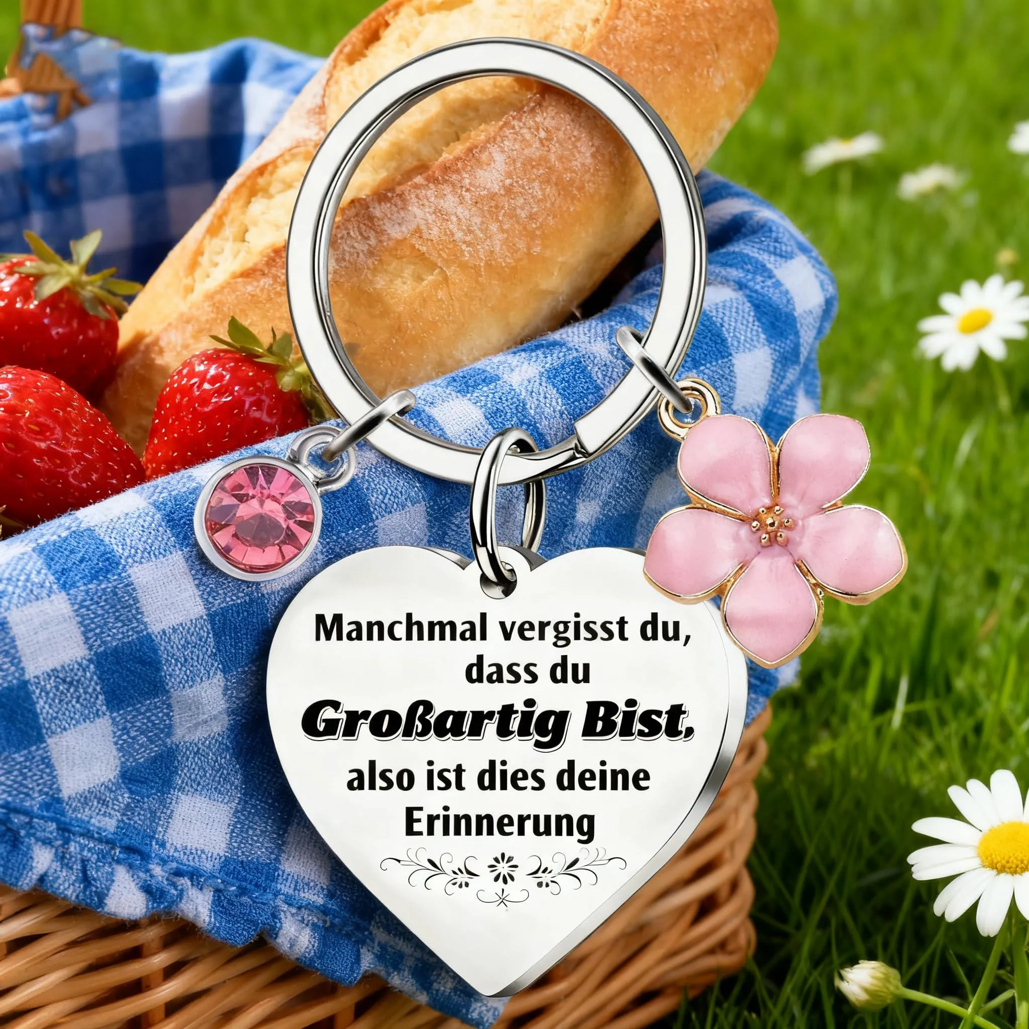ChunRun Regalo per le donna, portachiavi da donne, regalo di ringraziamento per Natale, compleanno, per fidanzata, moglie, migliore amica, colleghi, regalo di Natale segreto di Babbo Natale (Deutsch) - immagine 5