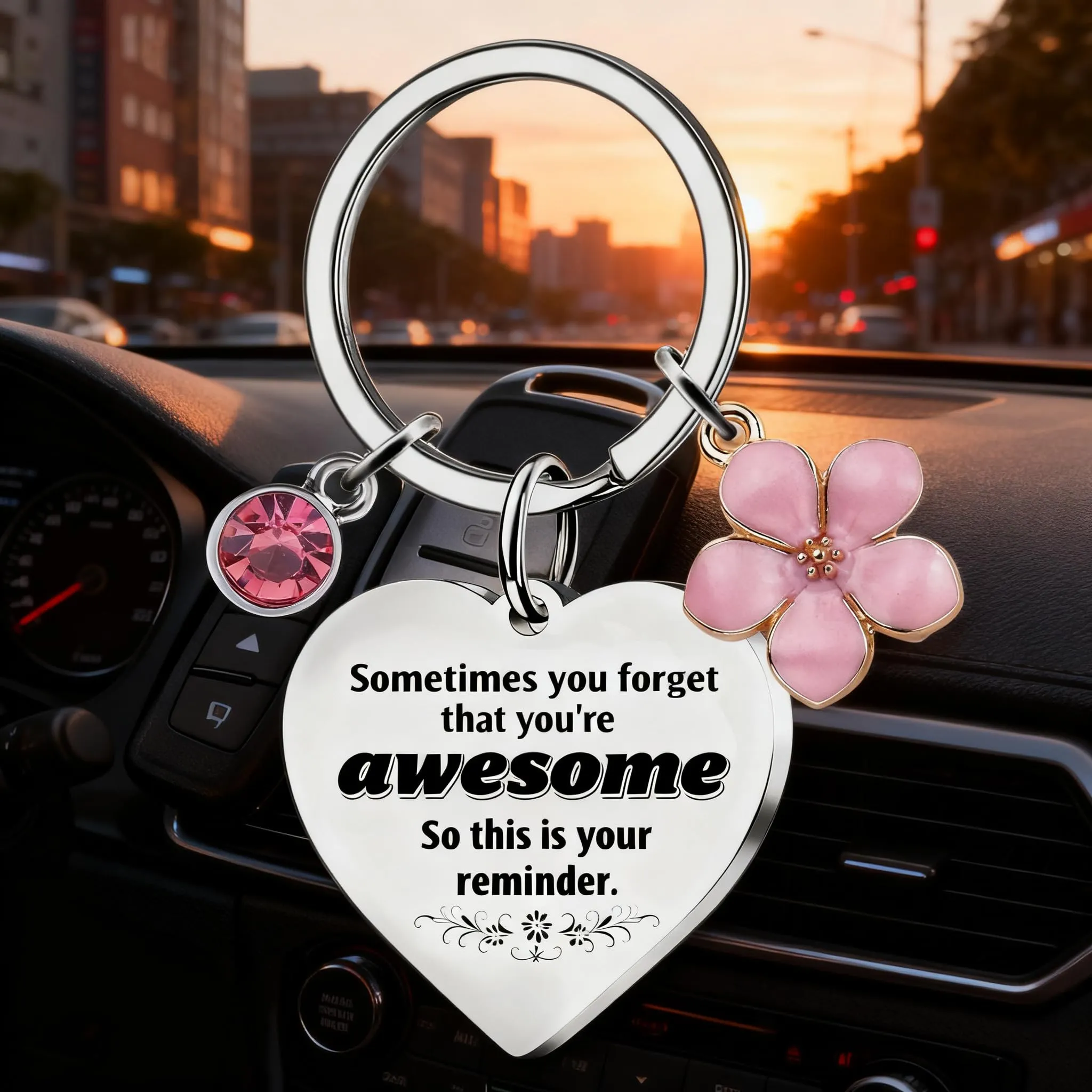 ChunRun Regalo per le donna, portachiavi da donne, regalo di ringraziamento per Natale, compleanno, per fidanzata, moglie, migliore amica, colleghi, regalo di Natale segreto di Babbo Natale (EN) - immagine 3