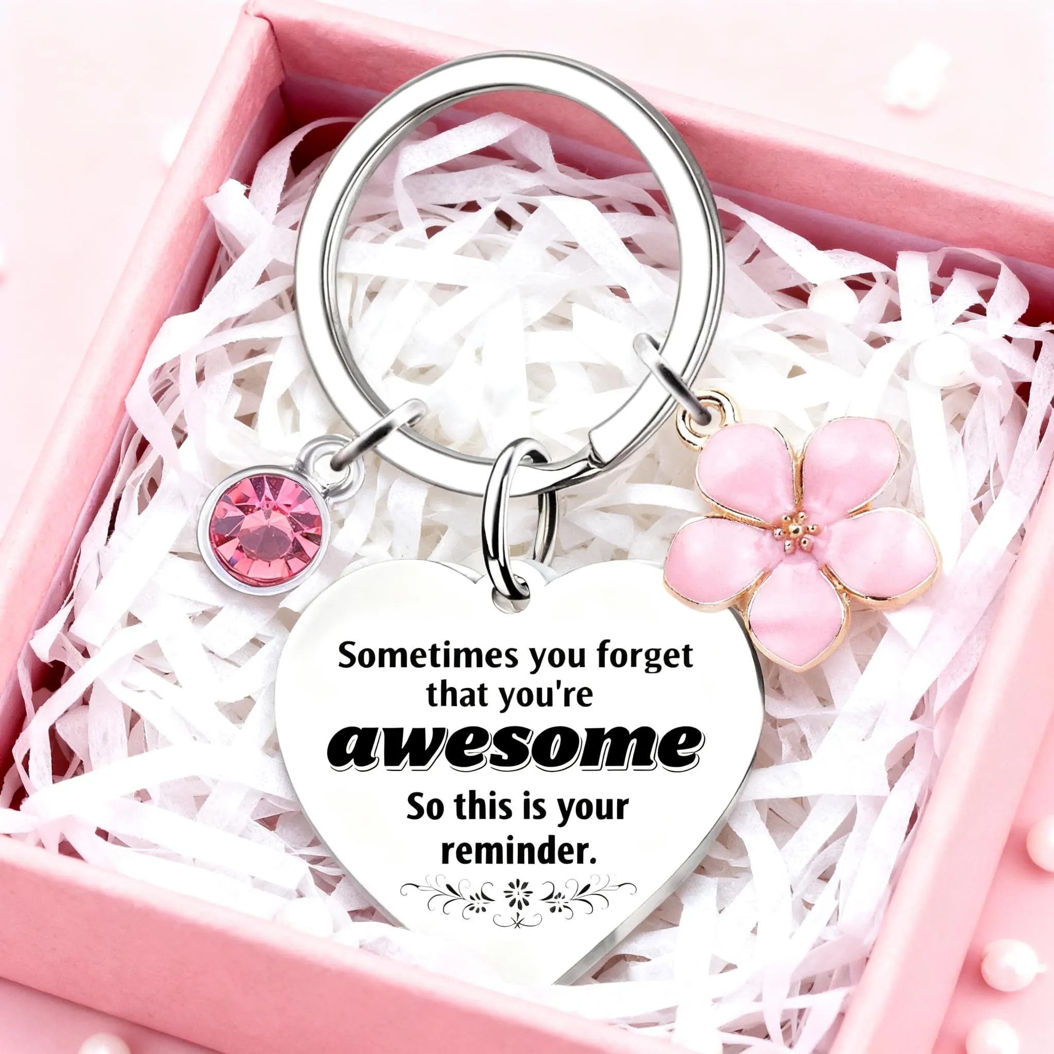 ChunRun Regalo per le donna, portachiavi da donne, regalo di ringraziamento per Natale, compleanno, per fidanzata, moglie, migliore amica, colleghi, regalo di Natale segreto di Babbo Natale (EN) - immagine 5
