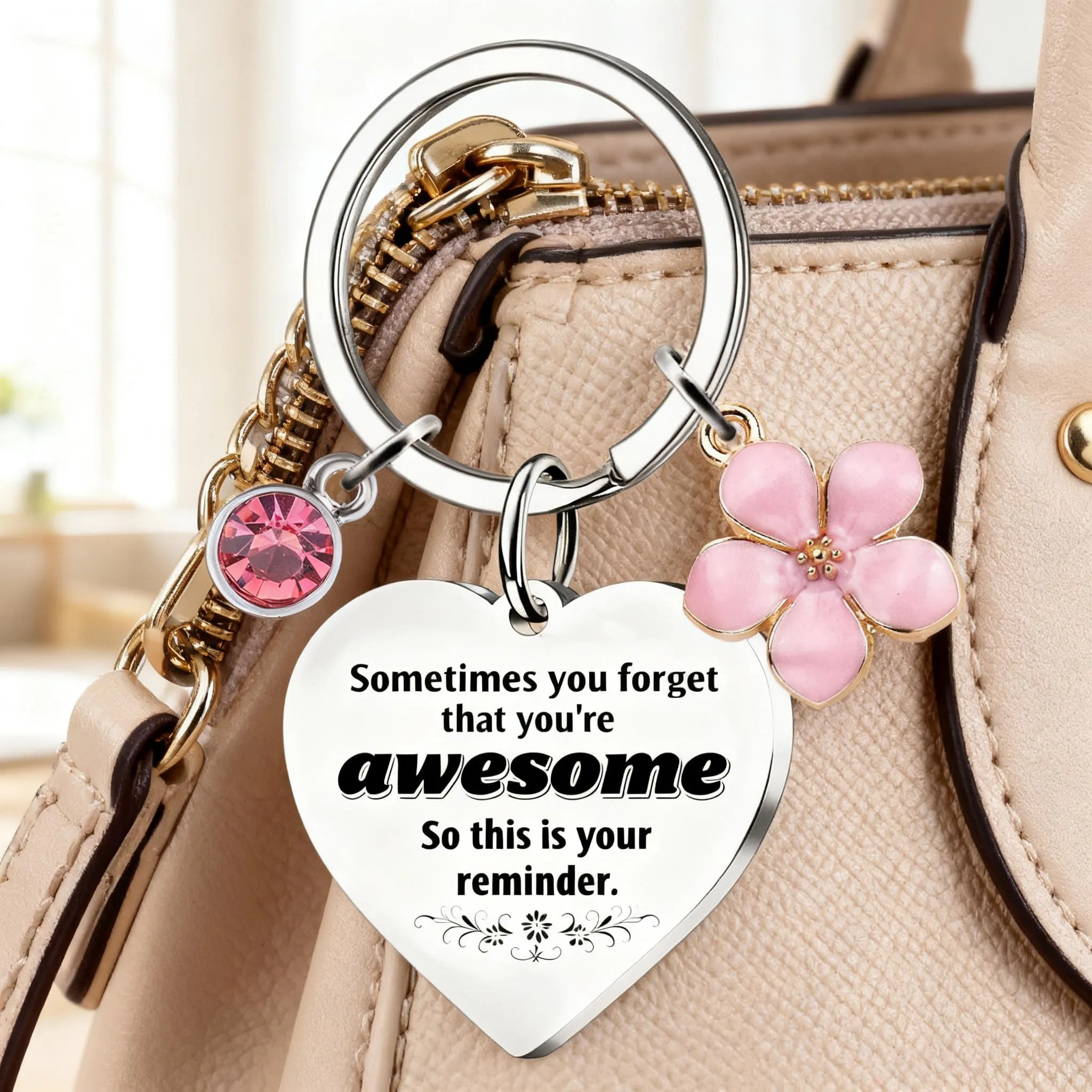 ChunRun Regalo per le donna, portachiavi da donne, regalo di ringraziamento per Natale, compleanno, per fidanzata, moglie, migliore amica, colleghi, regalo di Natale segreto di Babbo Natale (EN) - immagine 6