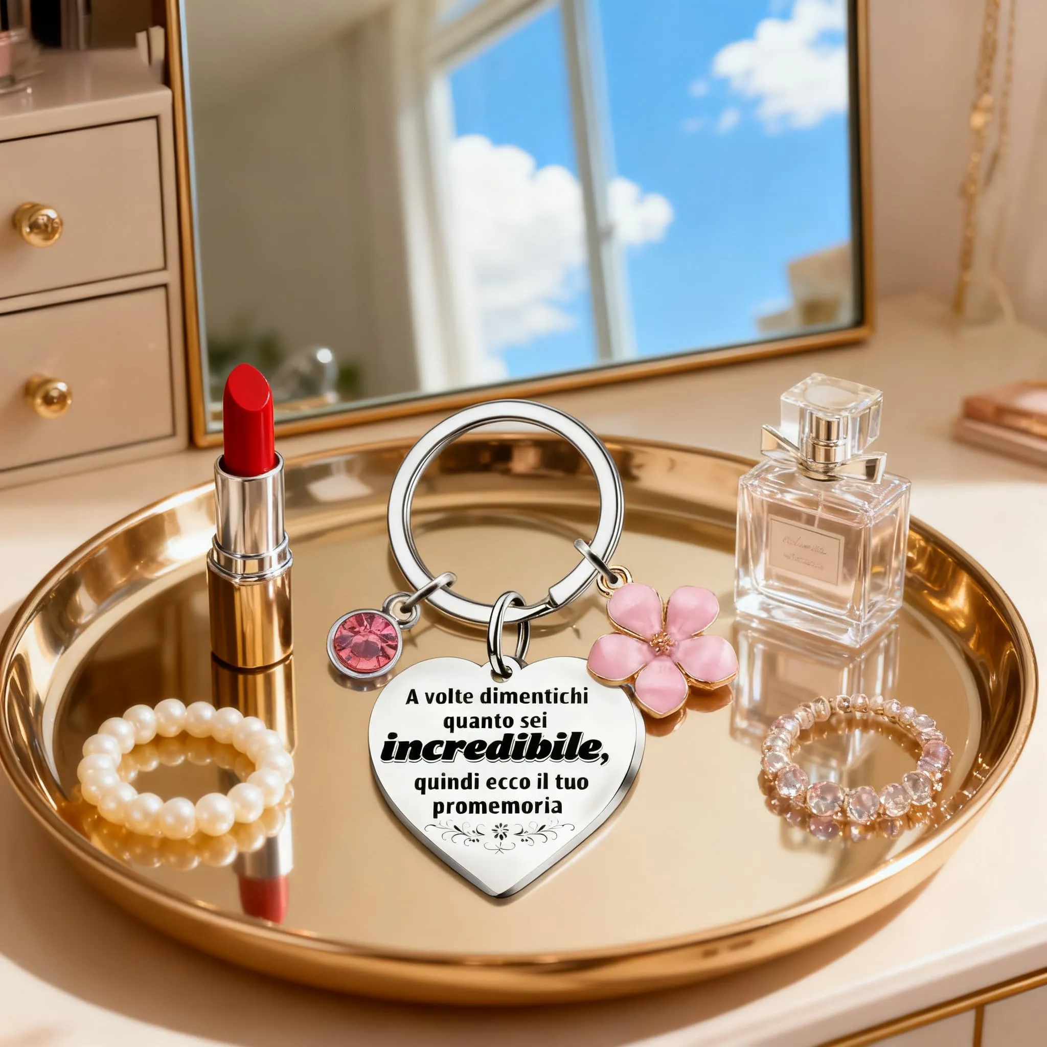 Regalo Festa Della mamma - regalo san valentino per lei - Regalo per le donna, portachiavi da donne, di ringraziamento per Natale, compleanno, per fidanzata, moglie, migliore amica, colleghi, segreto - immagine 2