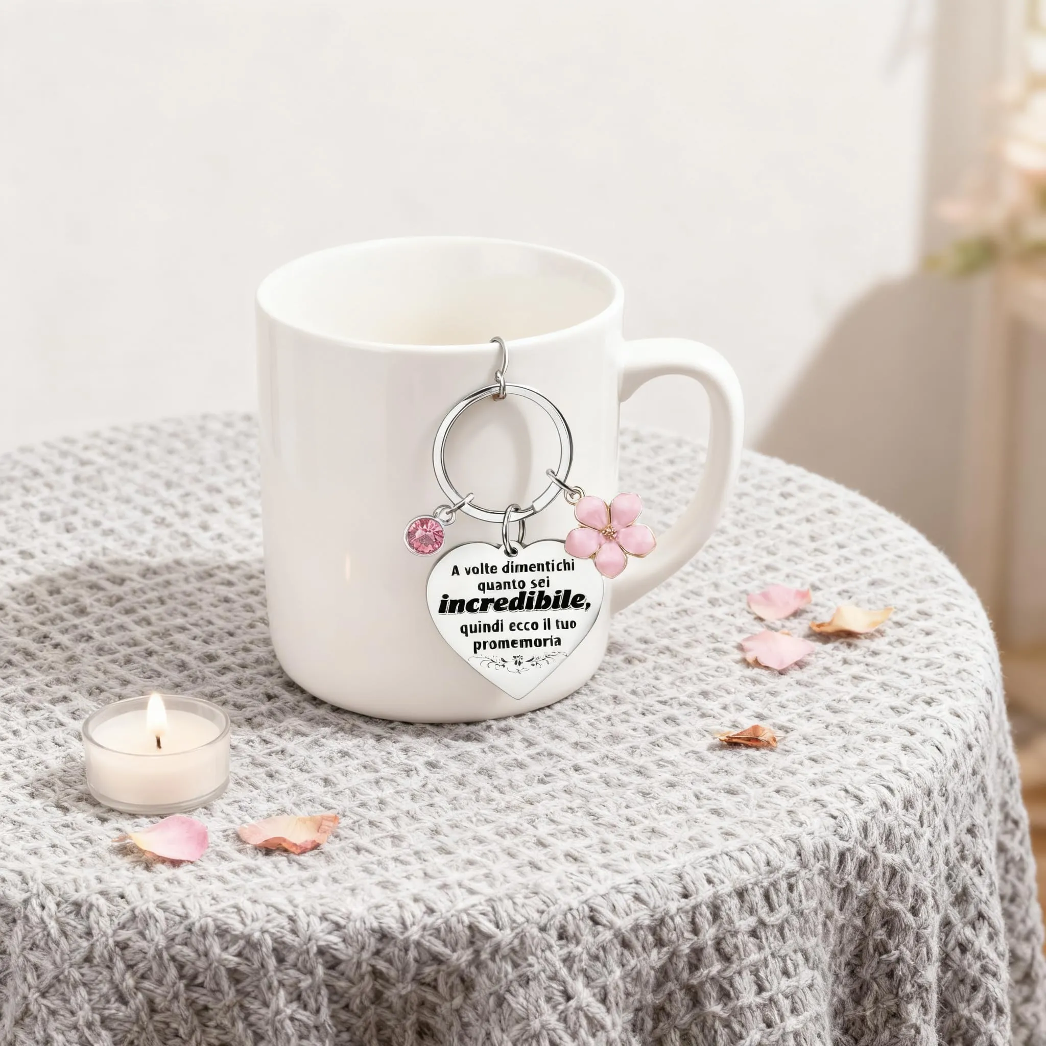 Regalo Festa Della mamma - regalo san valentino per lei - Regalo per le donna, portachiavi da donne, di ringraziamento per Natale, compleanno, per fidanzata, moglie, migliore amica, colleghi, segreto - immagine 5