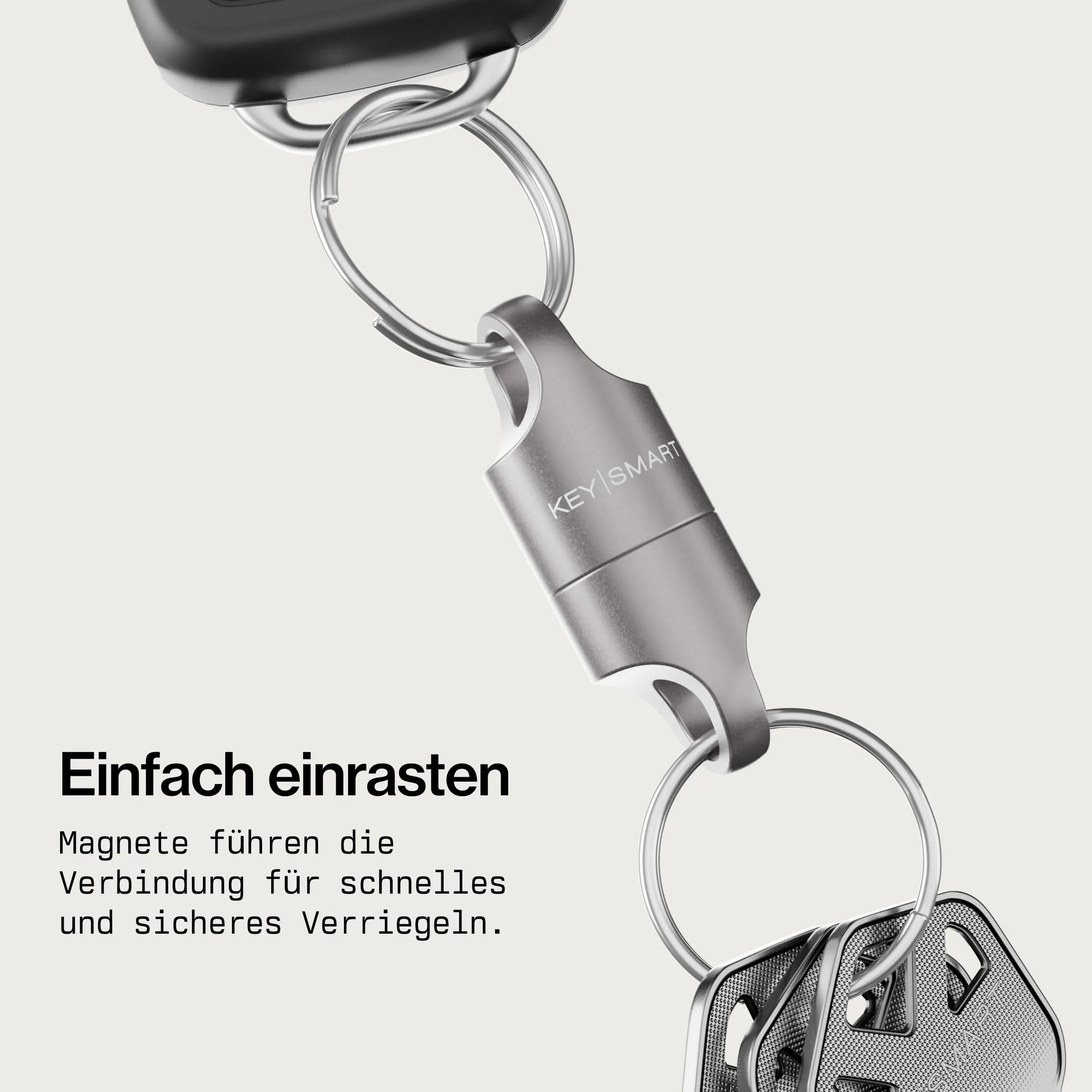 KeySmart MagConnect - Portachiavi magnetico per borsa, portachiavi per chiavi dell'auto - Portachiavi a sgancio rapido con anello per chiavi staccabile, 6 Pack - immagine 6