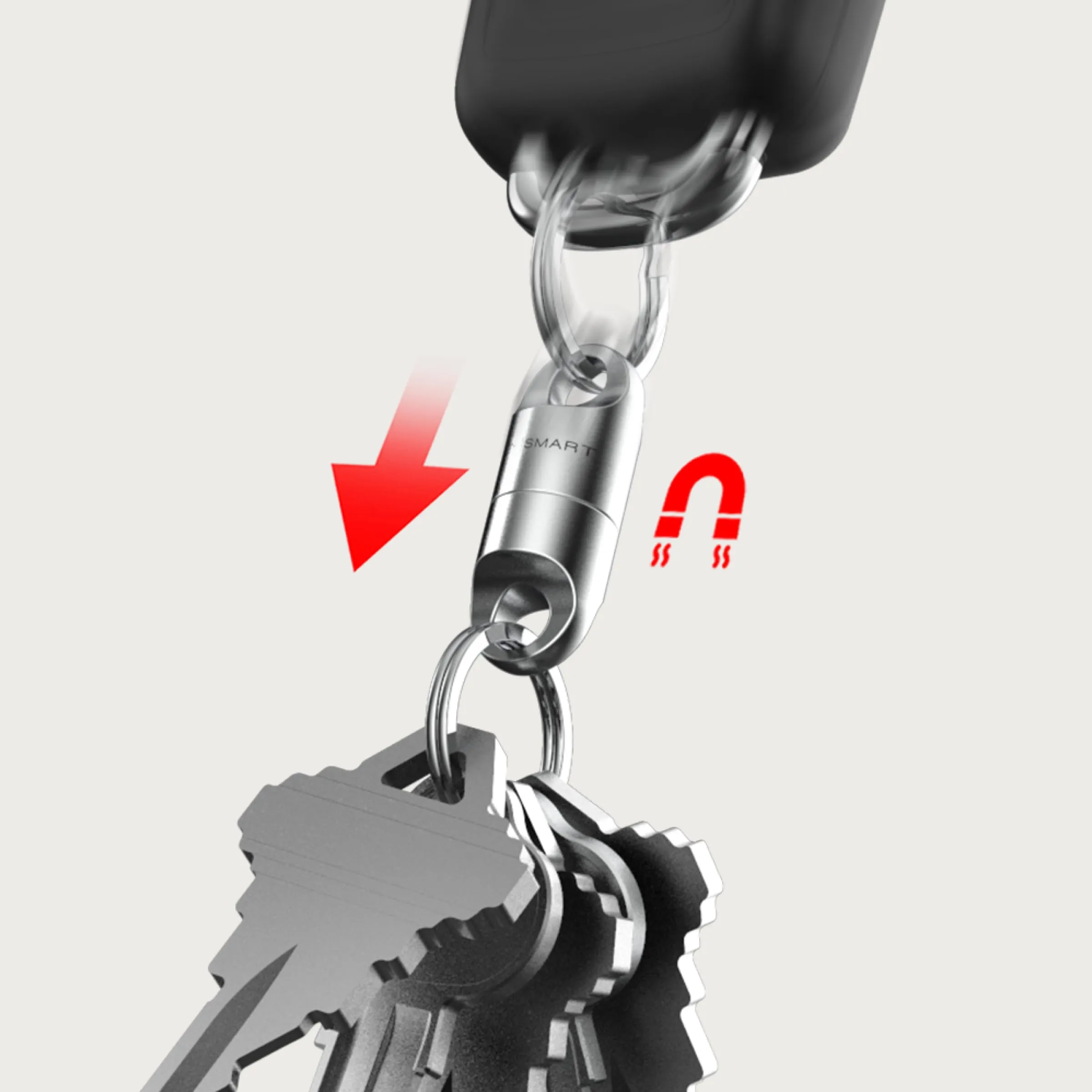KeySmart MagConnect - Portachiavi magnetico per borsa, portachiavi per chiavi dell'auto - Portachiavi a sgancio rapido con anello per chiavi staccabile, 6 Pack - immagine 9