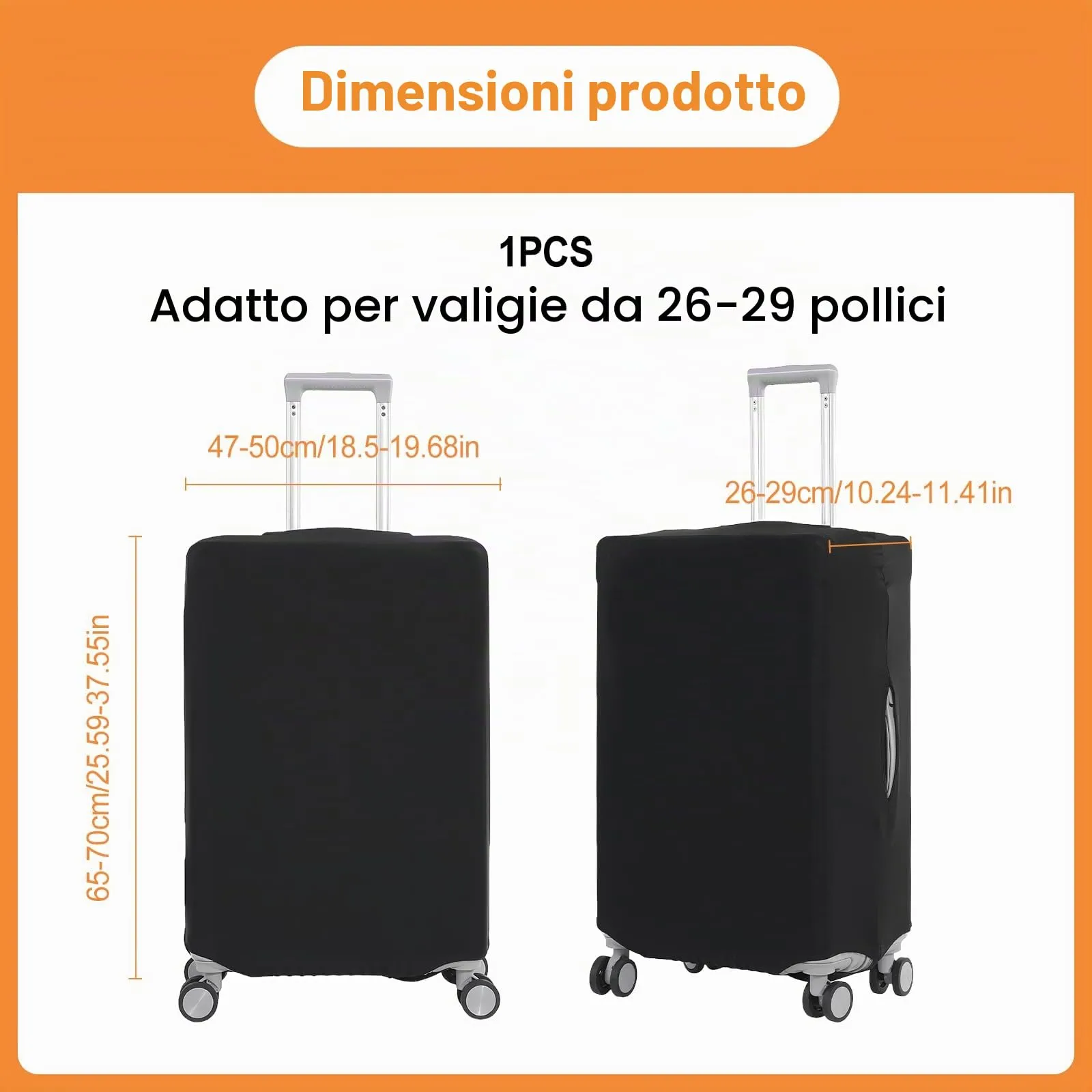 Copri Valigia Grande, Coprivaligia Grande, Copertura Valigia, Copri Trolley - immagine 2
