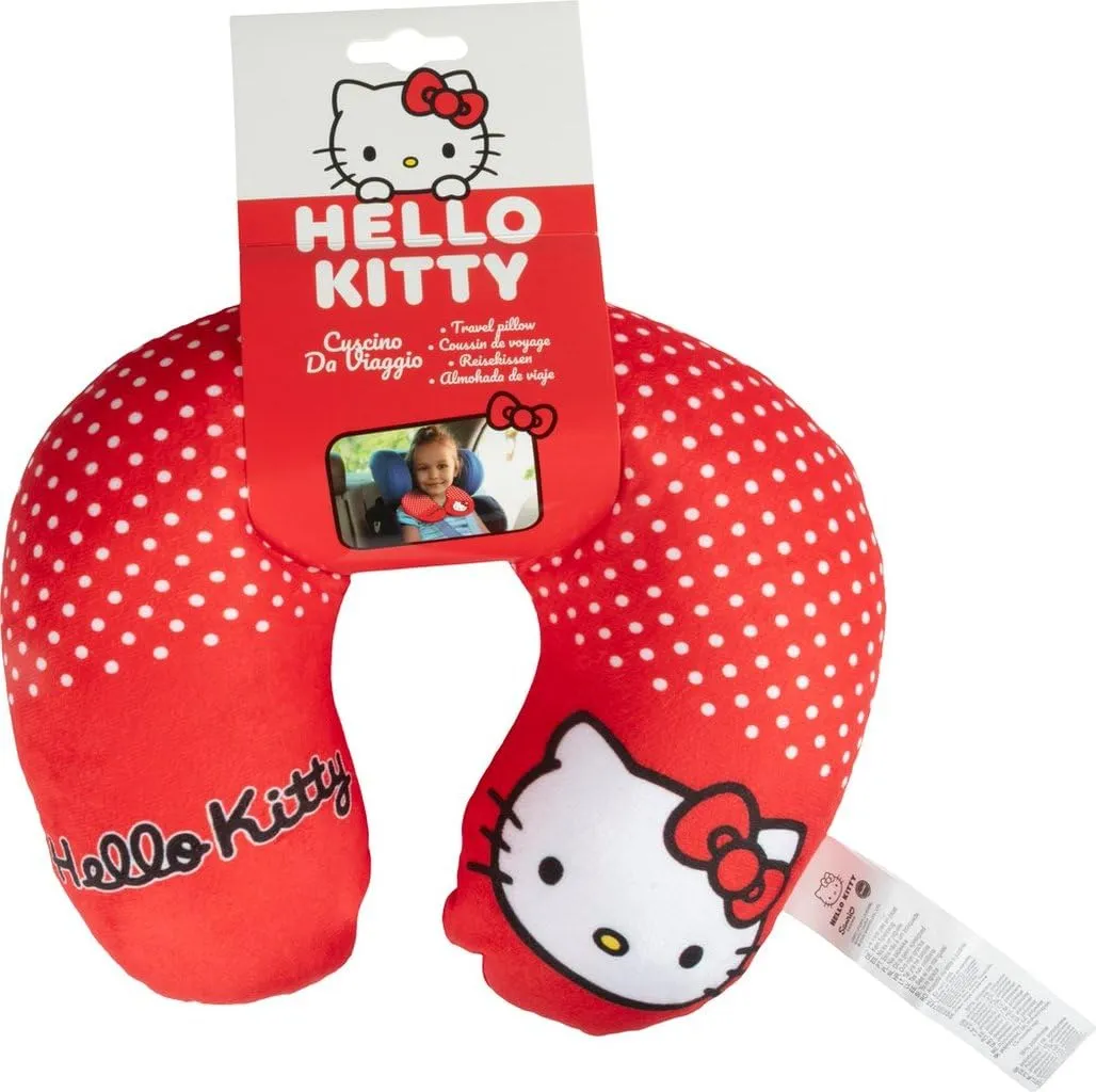 Tataway Cuscino da Viaggio per Bambini con Supporto per Collo per Auto, Aereo e Passeggino (Hello Kitty) - immagine 3