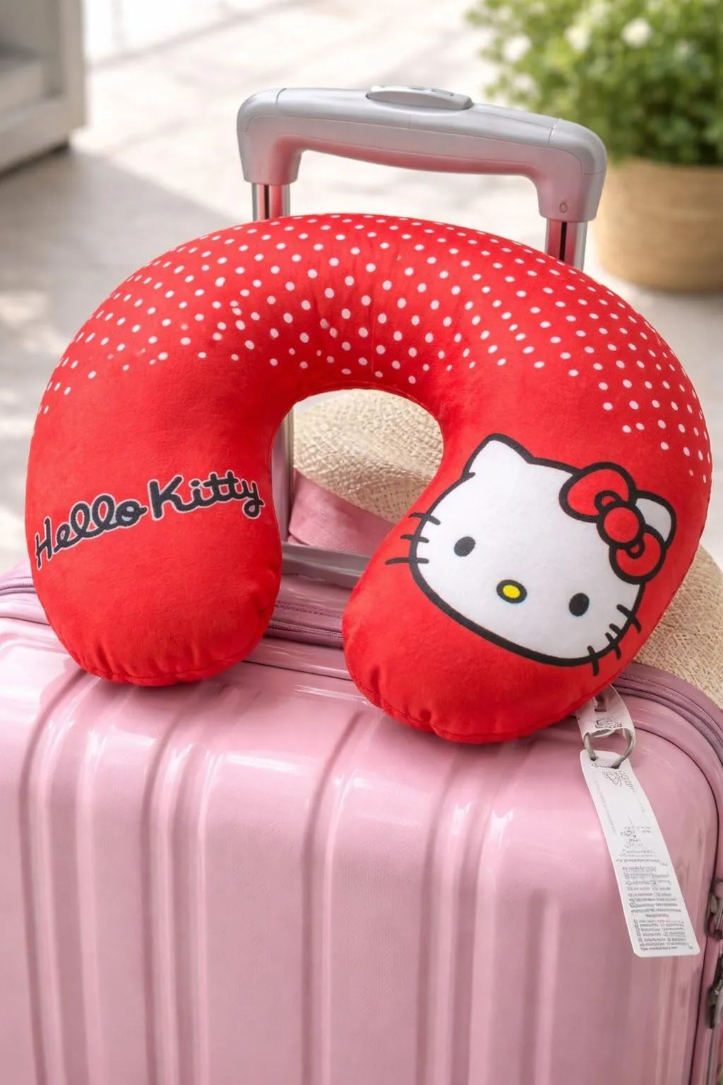 Tataway Cuscino da Viaggio per Bambini con Supporto per Collo per Auto, Aereo e Passeggino (Hello Kitty) - immagine 6