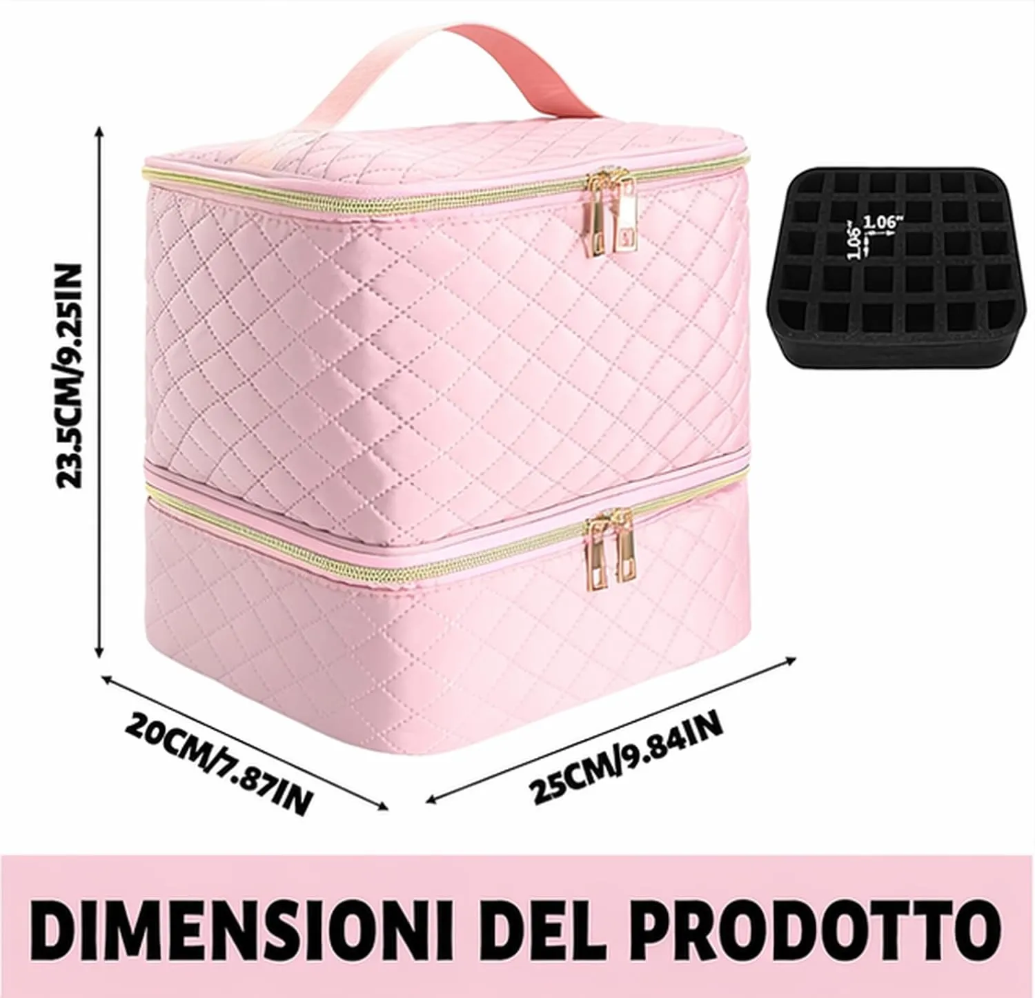 Portasmalti Organizer Valigetta per Unghie - immagine 2