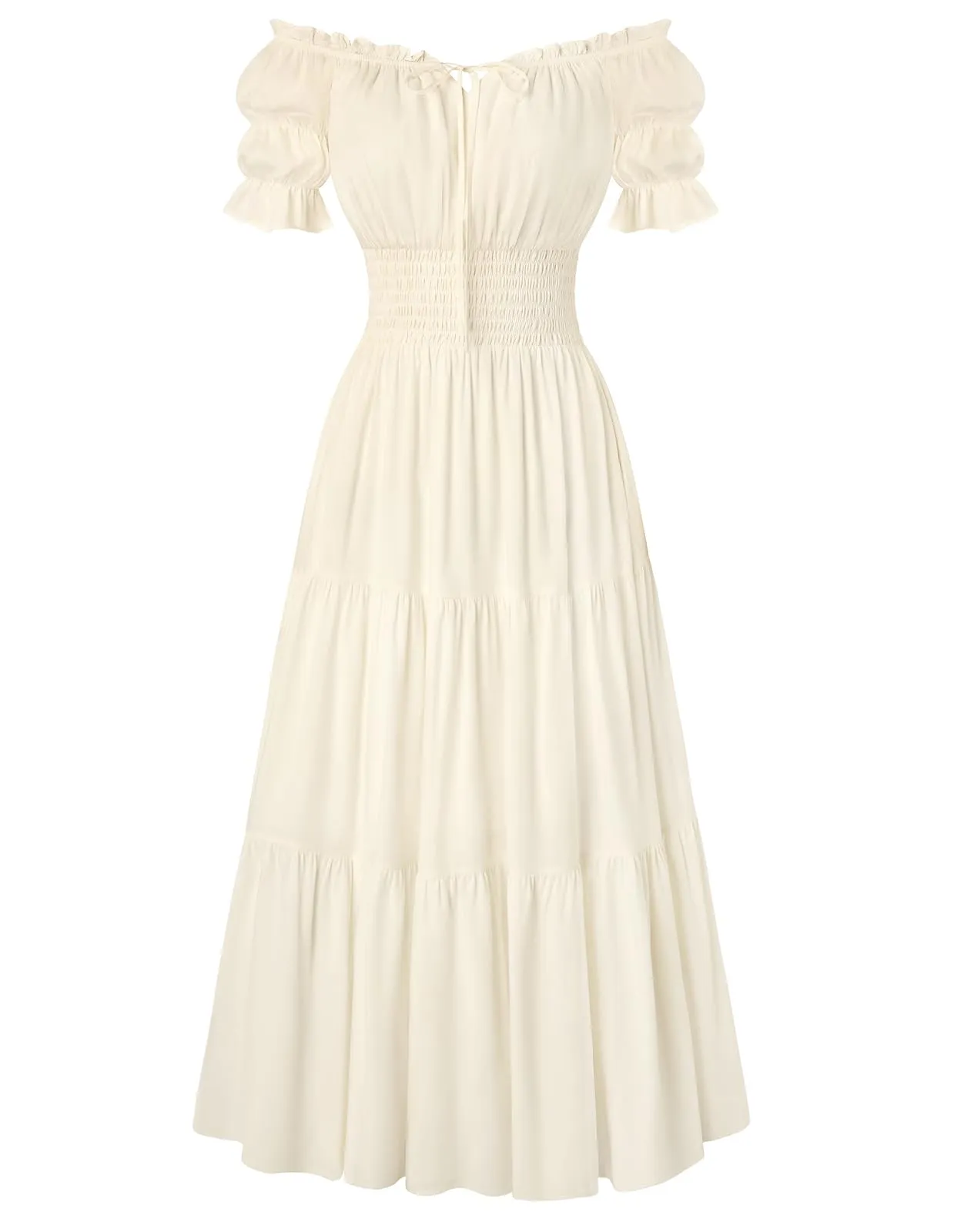 SCARLET DARKNESS, Abito da donna rinascimentale maxi, senza spalline, costume da pirata, Albicocca, M - immagine 1