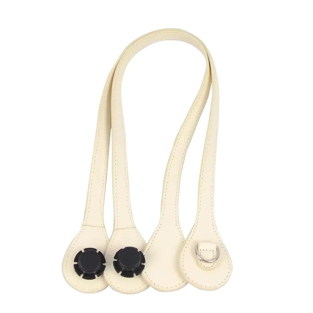 1 Paio di Manici Lunghi per O Bag con Fibbia a D Teardrop End Pu Tracolle in Pelle per Accessori Cintura Obag (Beige) - immagine 1