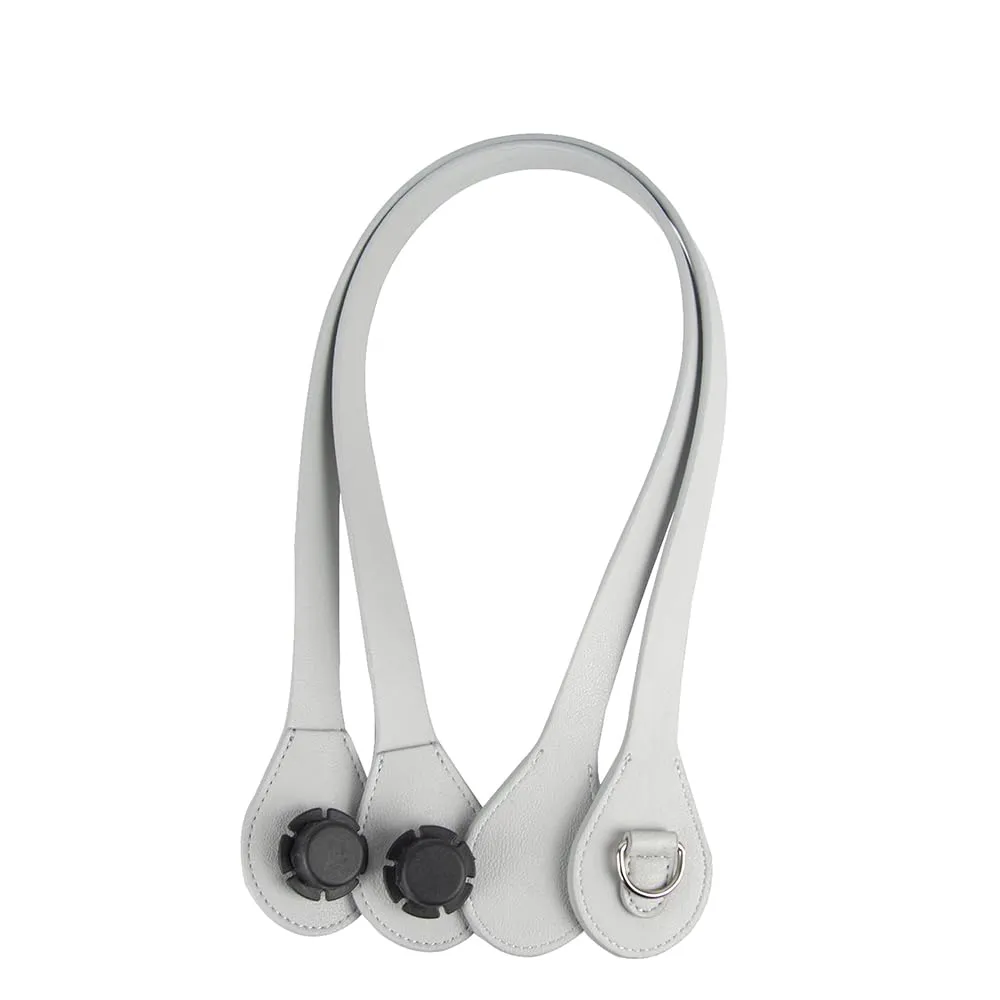 1 Paio di Manici Lunghi per O Bag con Fibbia a D Teardrop End Pu Tracolle in Pelle per Accessori Cintura Obag (Grigio Leggero) - immagine 1