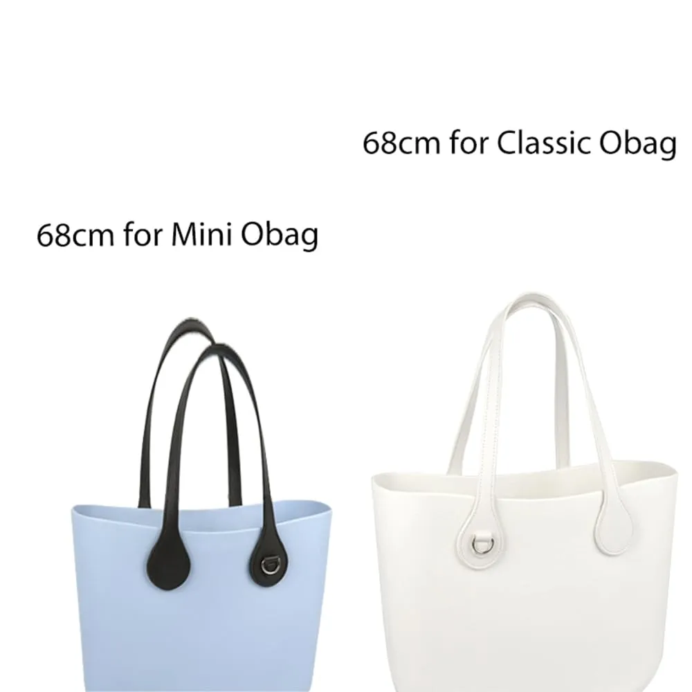 1 Paio di Manici Lunghi per O Bag con Fibbia a D Teardrop End Pu Tracolle in Pelle per Accessori Cintura Obag (Doratura kaki) - immagine 5